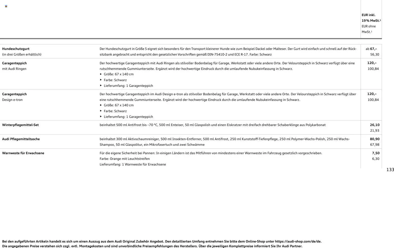 Audi A8 - Seite 133 - gültig ab 28.10.2025