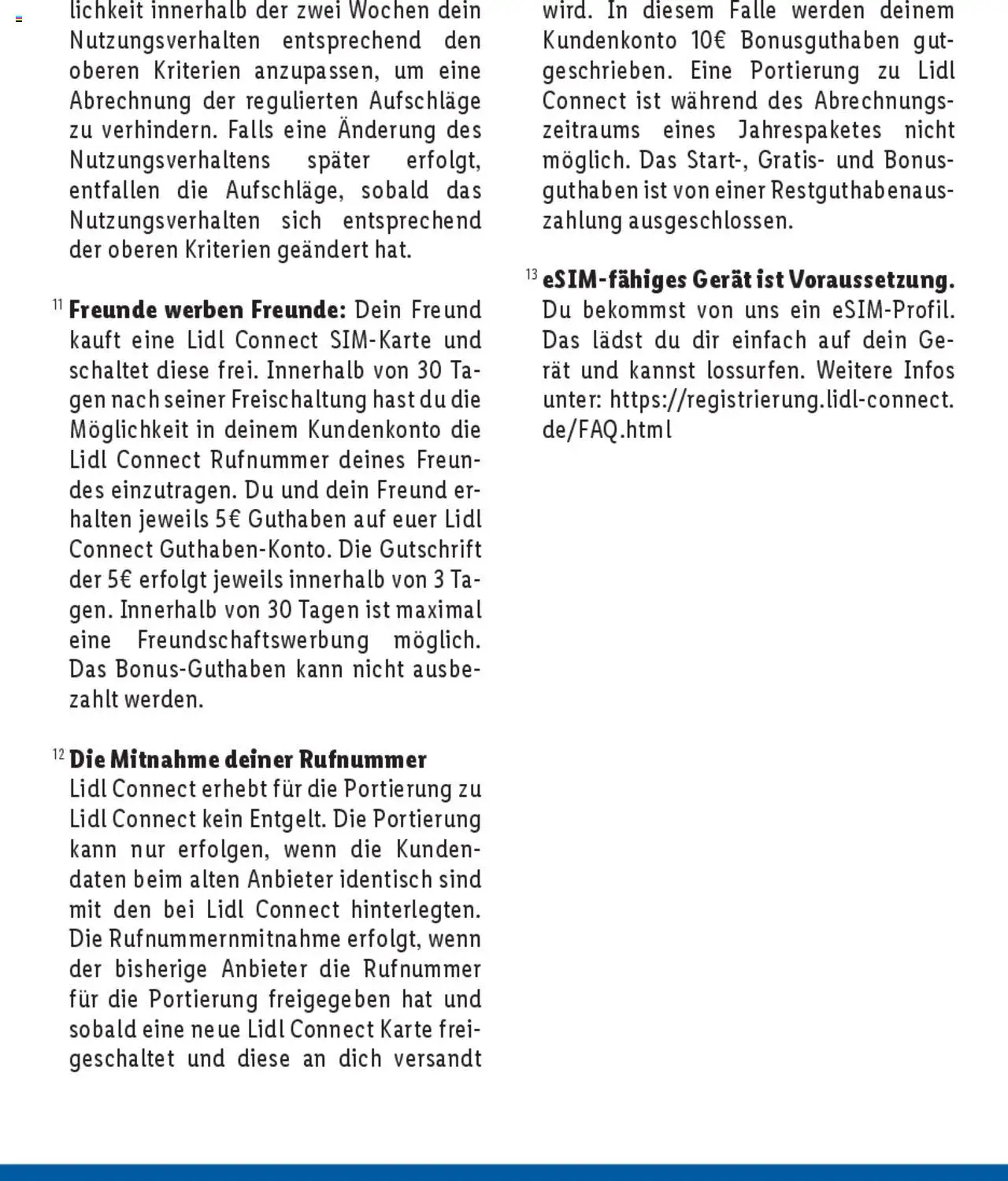 Lidl Tarifübersicht - Seite 18 - gültig ab 01.01.2025