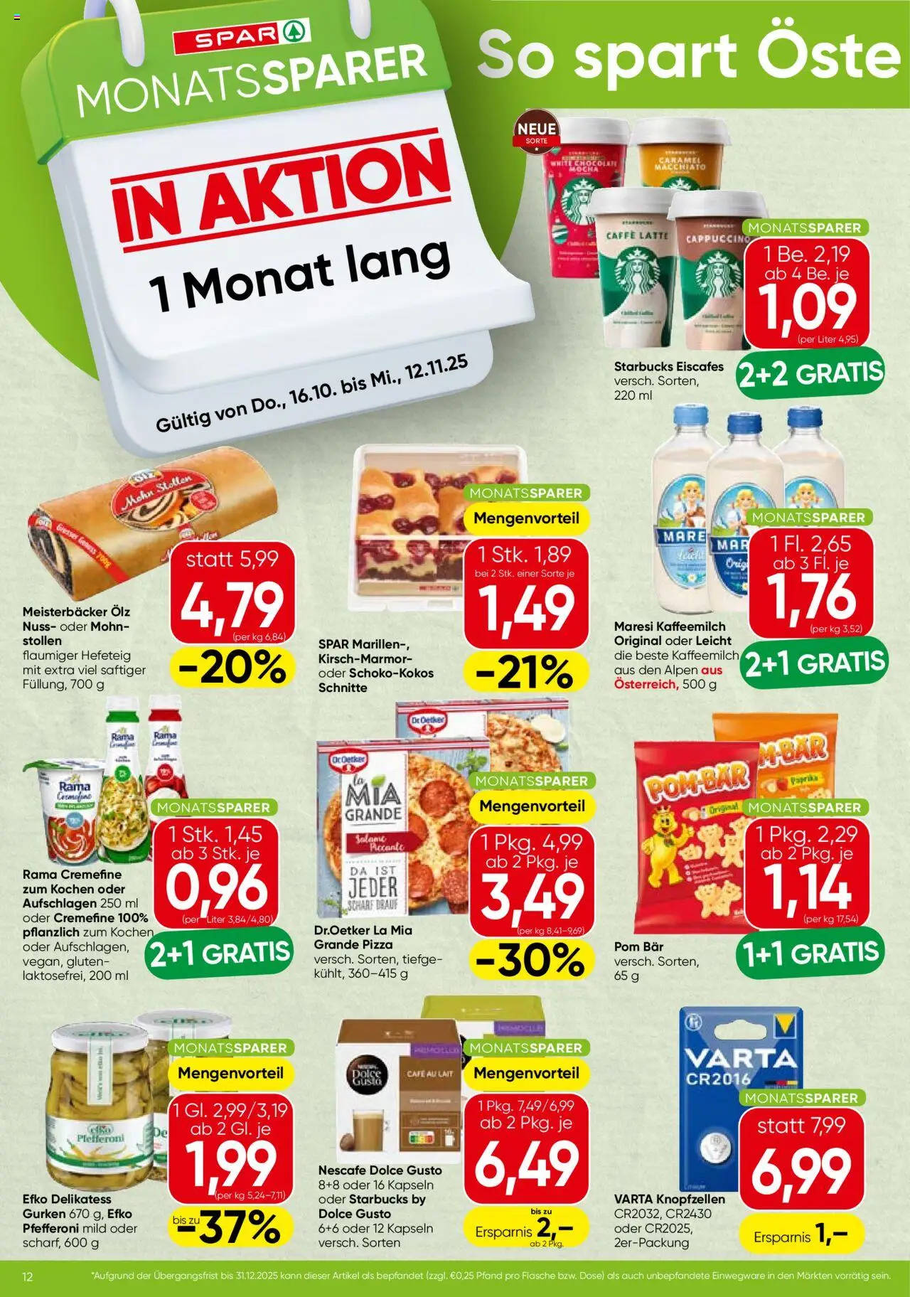 Spar Monatssparer - Steiermark - Seite 1- gültig ab 16.10.2025