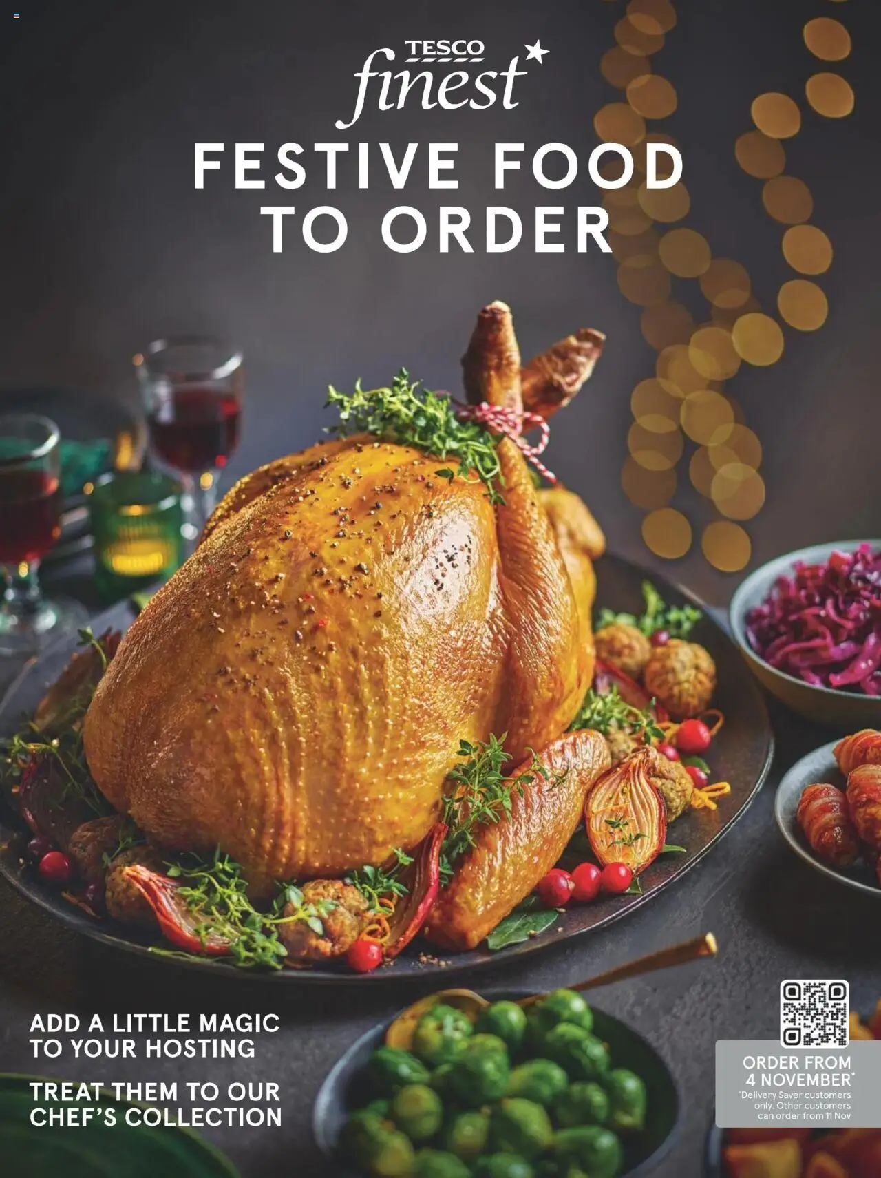 Tesco - Festive Food to Order brochure 2025 - page 1- valid from 01/10/2025