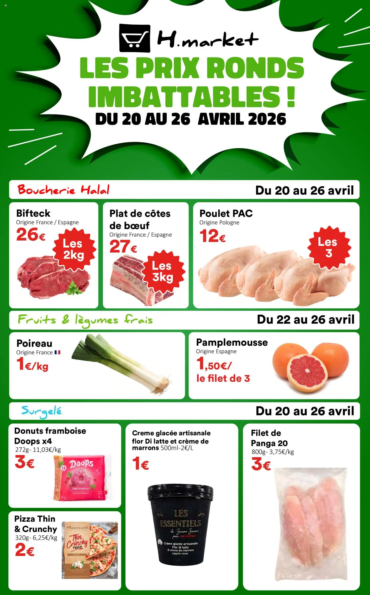 Hmarket catalogue - page 1 - valable à partir du 20/04/2026