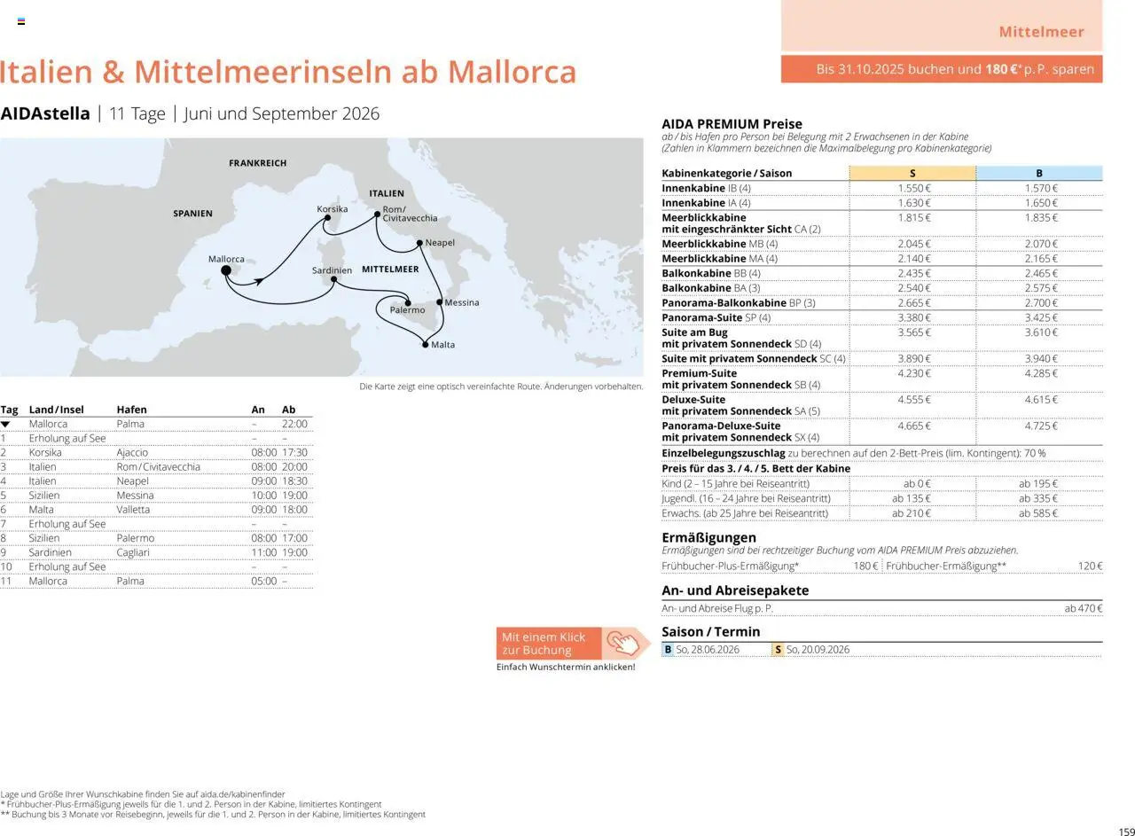 Aida Sommer 2026 - Seite 159 - gültig ab 01.03.2026