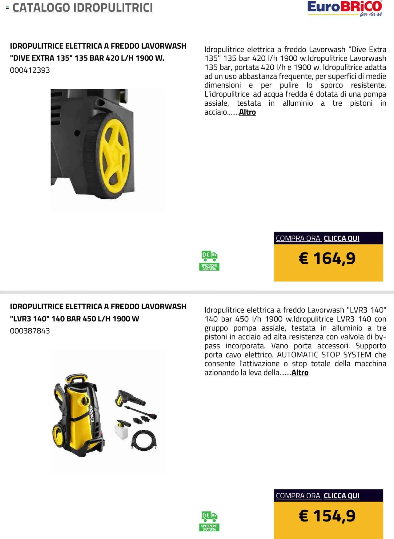 Eurobrico Idropulitrici catalogo - pagina 25 - valido dal 23/07/2025