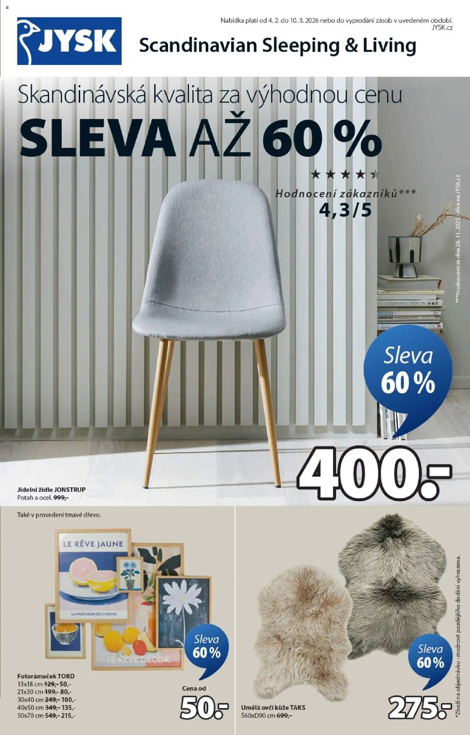 JYSK leták - strana 1- platný od 04.02.2026