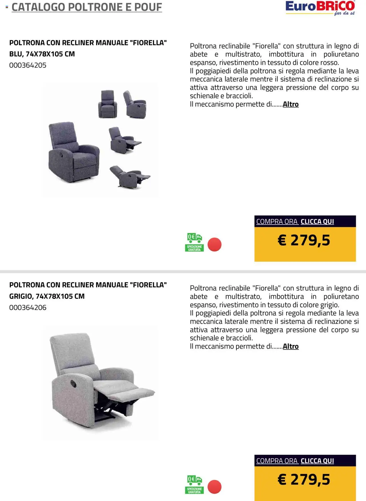 Eurobrico Poltrone e Pouf catalogo - pagina 3 - valido dal 23/07/2025