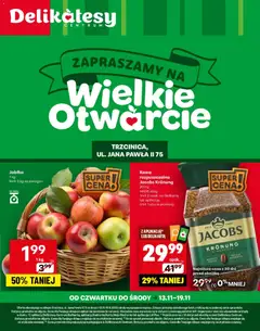 Podgląd Delikatesy Centrum Gazetka - Trzcinica Otwarcie ważny od 13.11.2025