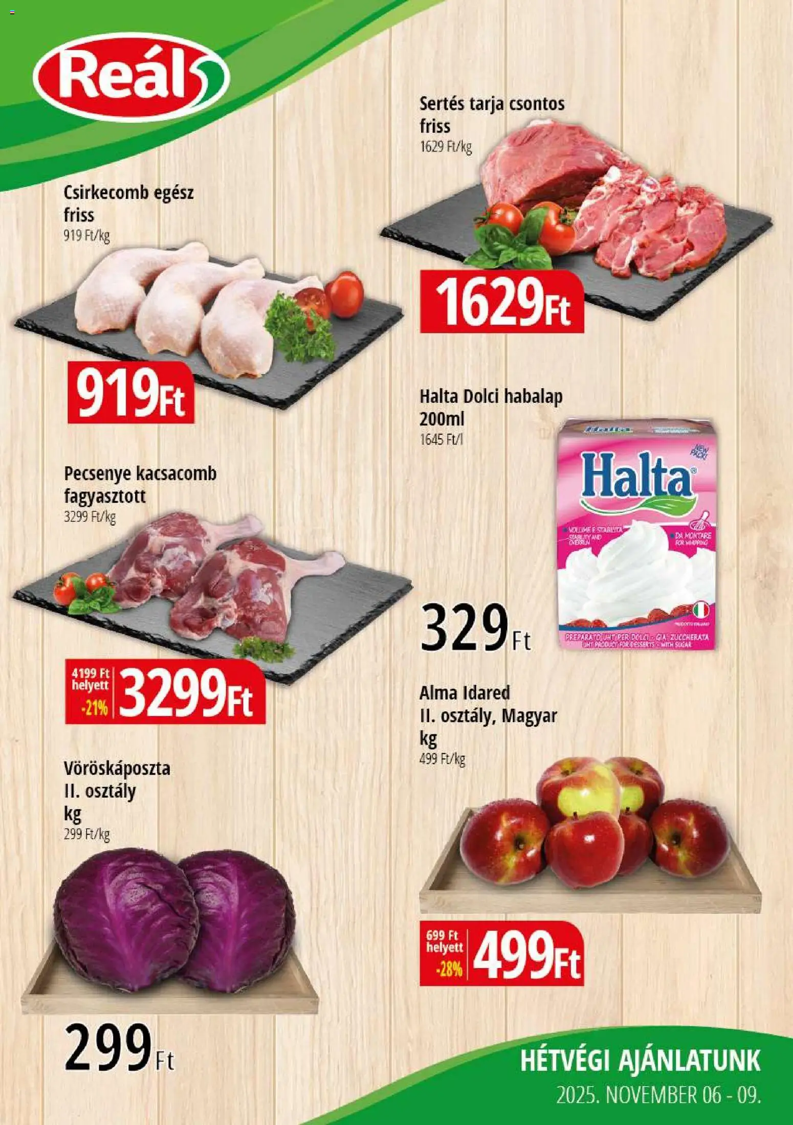 Reál Bevásárló hétvége - Kelet Magyarország - 1oldal - érvényes 2025.11.06.-tól