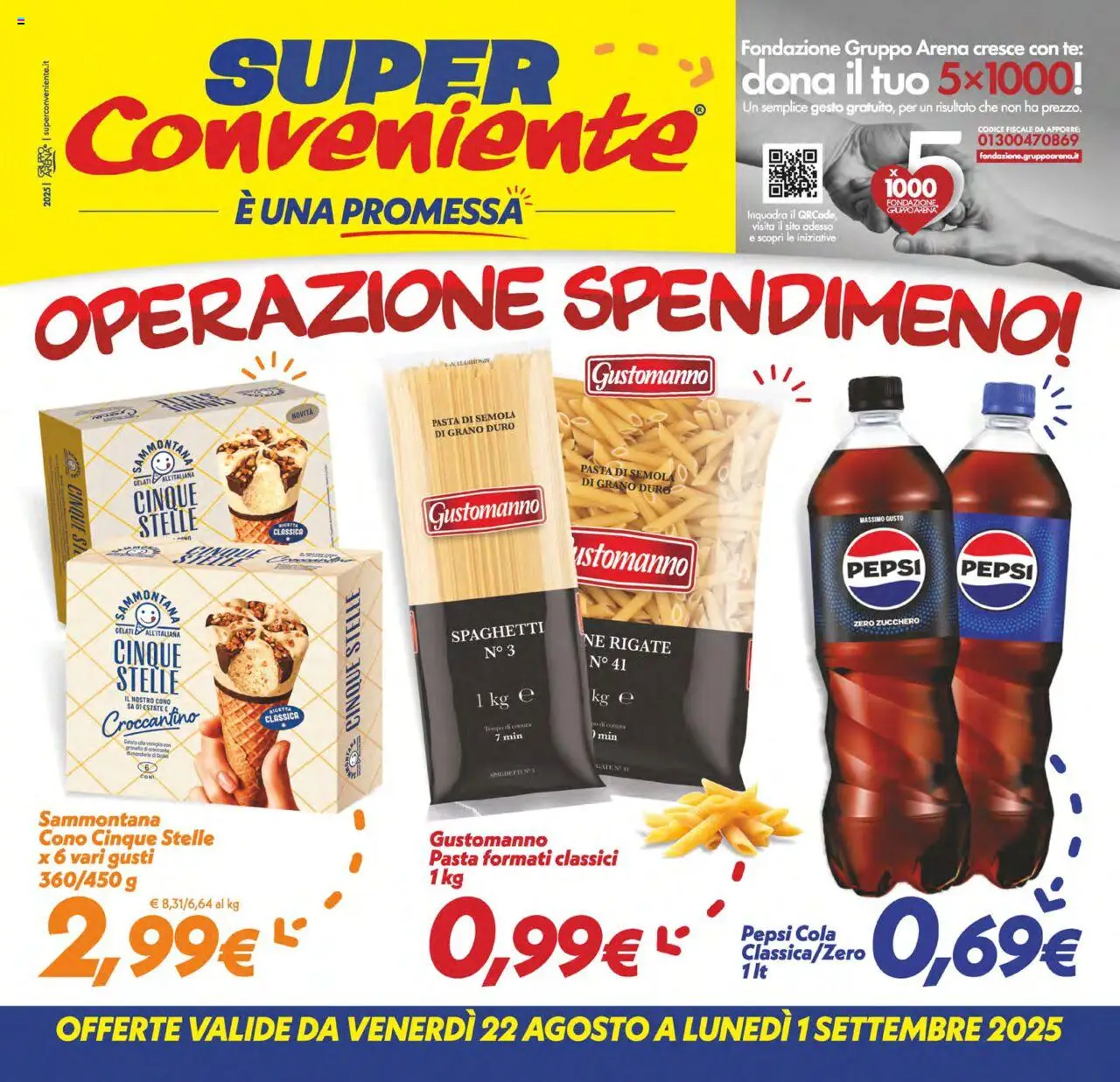 Volantino SuperConveniente	 - pagina 1 - valido dal 22/08/2025