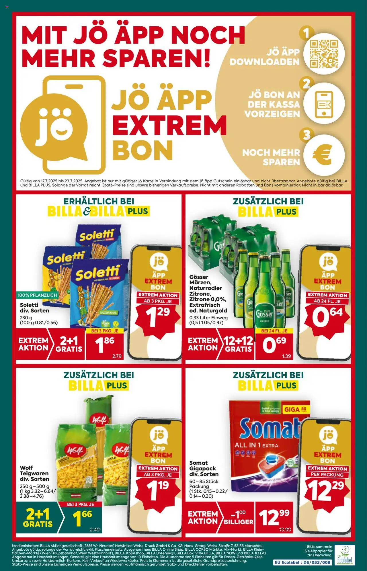 Billa Plus Flugblatt - Seite 16- gültig ab 17.07.2025