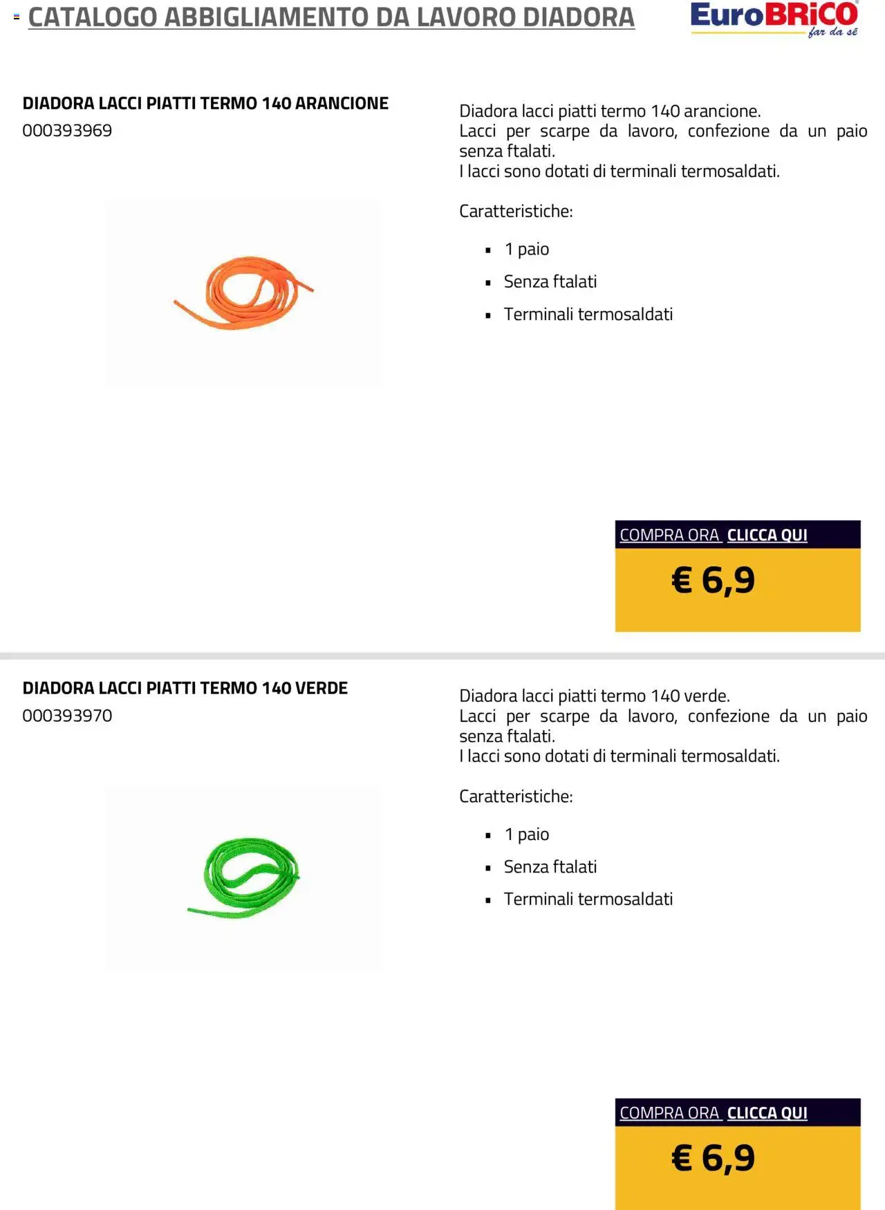 Eurobrico Abbigliamento da Lavoro Diadora catalogo - pagina 8 - valido dal 23/07/2025