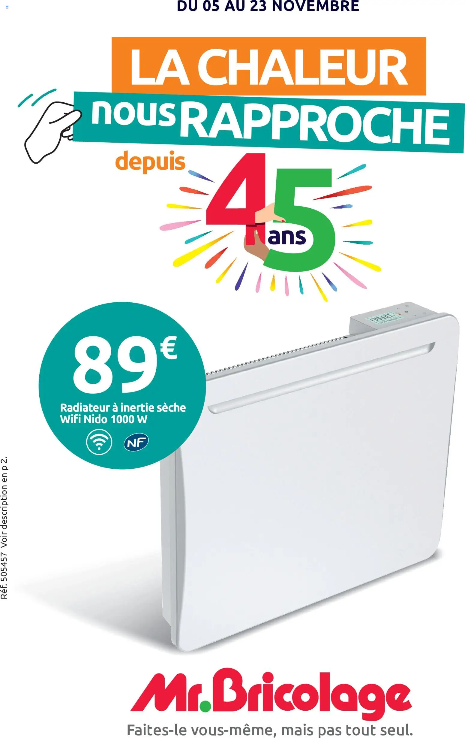 Mr. Bricolage catalogue La Chaleur nous rapproche - page 1 - valable à partir du 05/11/2025
