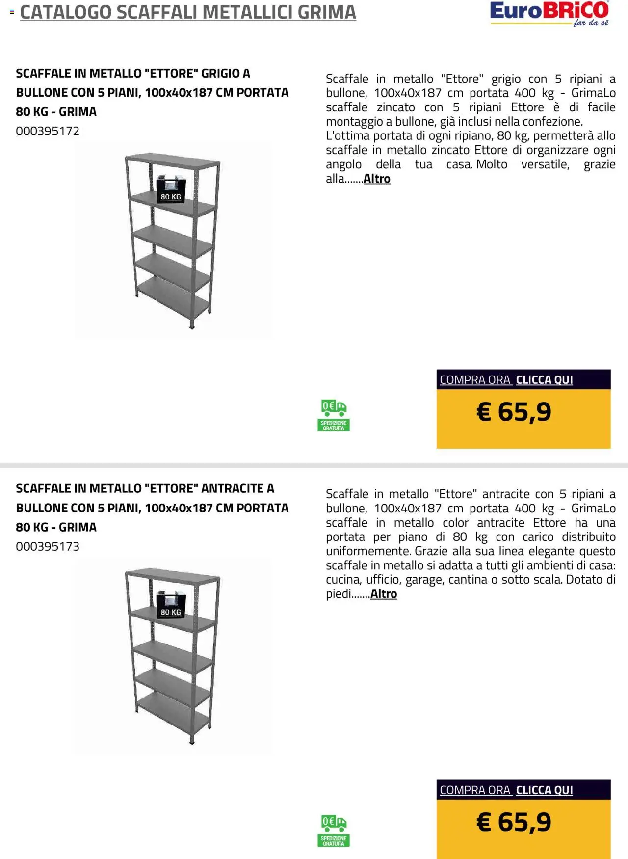 Eurobrico Scaffali metallici Grima catalogo - pagina 11 - valido dal 23/07/2025