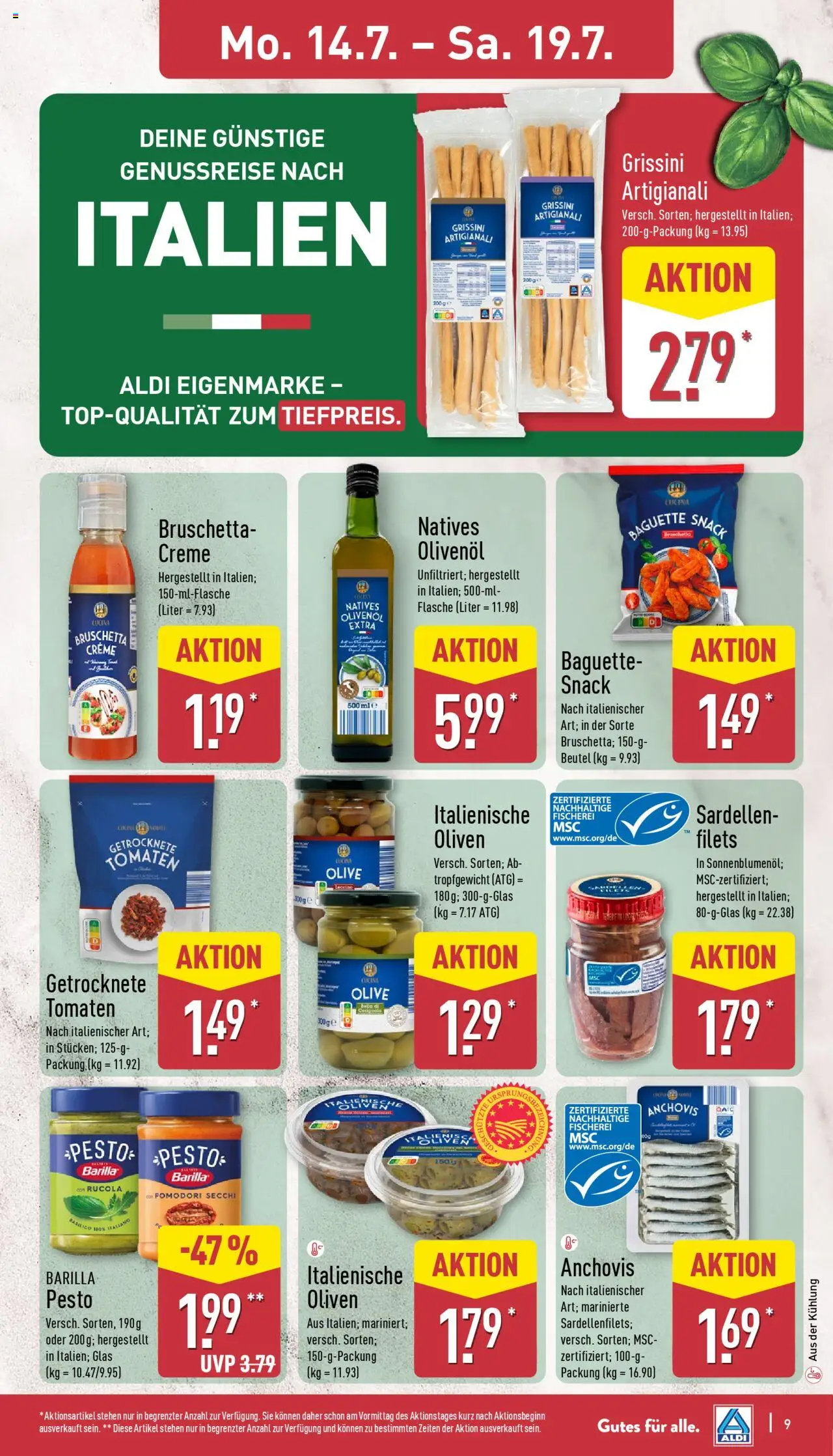 Aldi Prospekt 	 - Seite 9 - gültig ab 14.07.2025