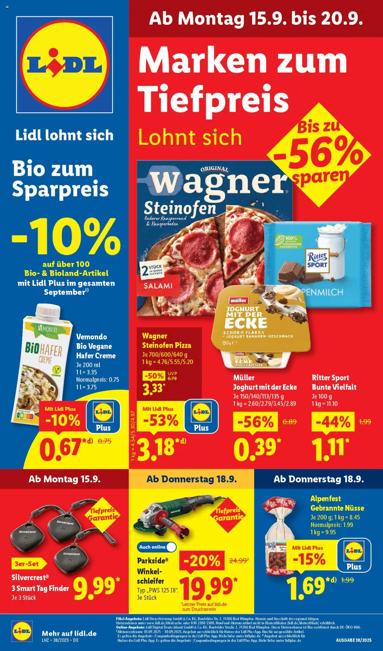 Lidl Prospekt 	 - Seite 1 - gültig ab 15.09.2025