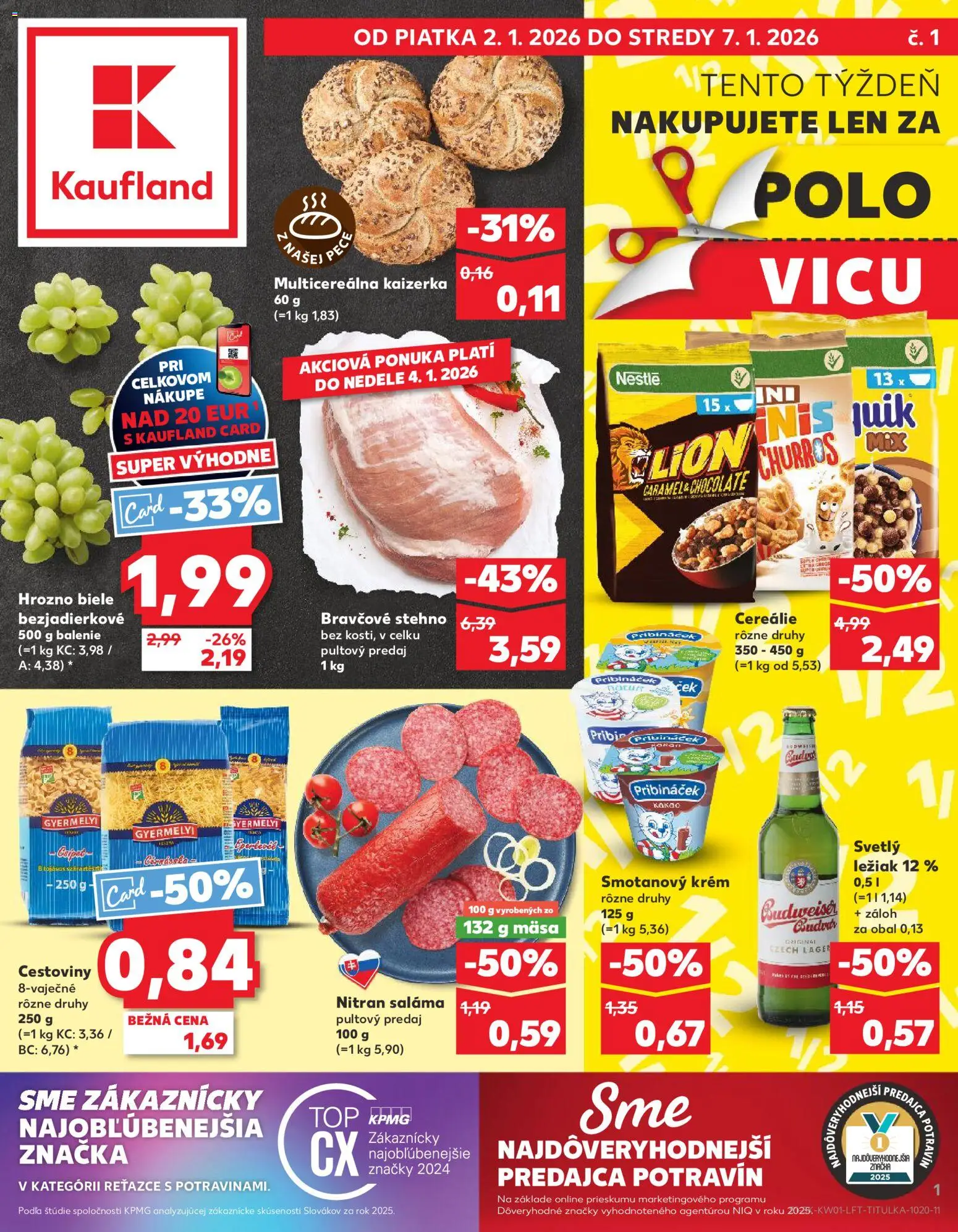 Kaufland leták - strana 1- platný od 02.01.2026
