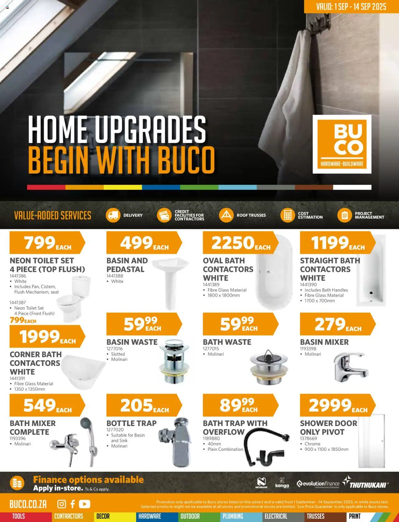 BUCO Bathroom & Paint Promo - page 1- valid from 01/09/2025
