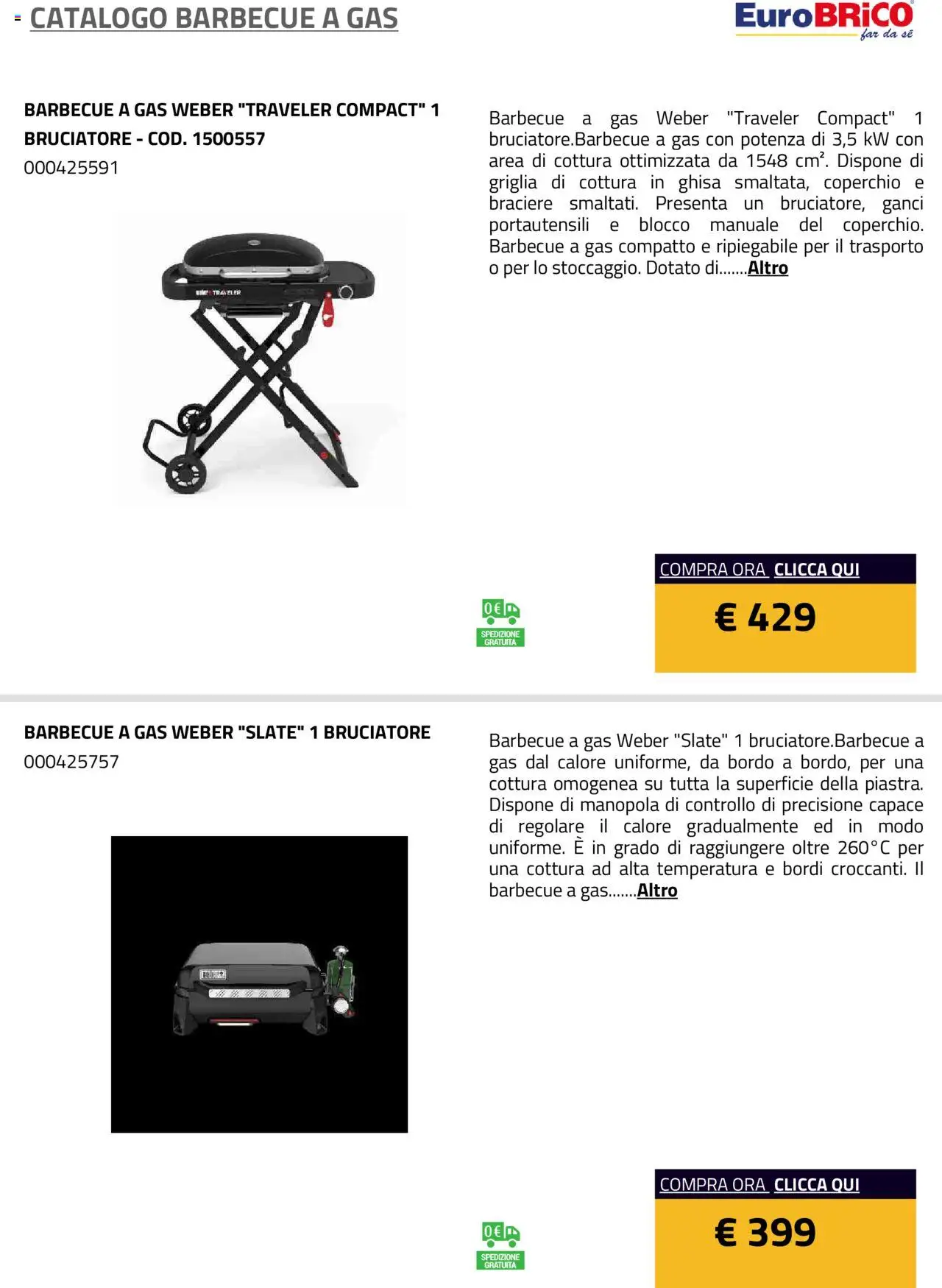 Eurobrico Barbecue a Gas catalogo - pagina 38 - valido dal 23/07/2025