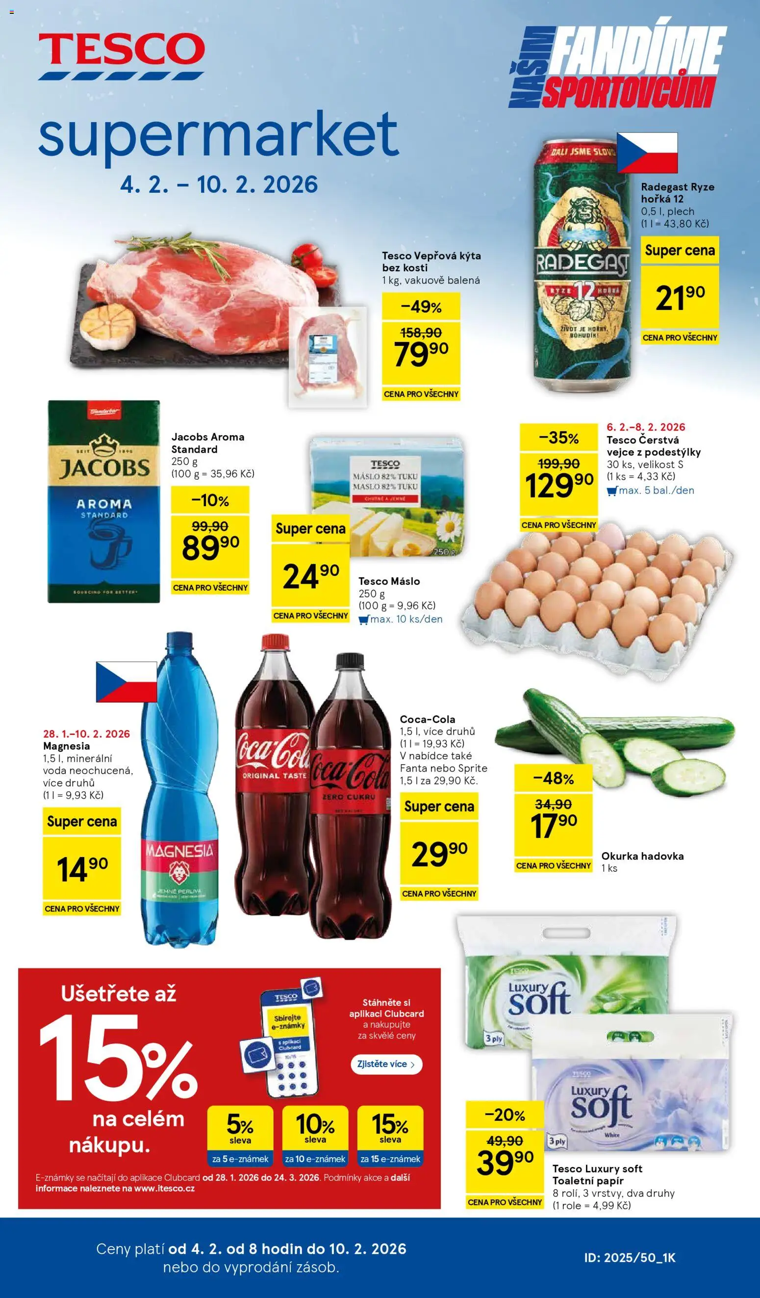 Tesco leták - Supermarket - strana 1- platný od 04.02.2026