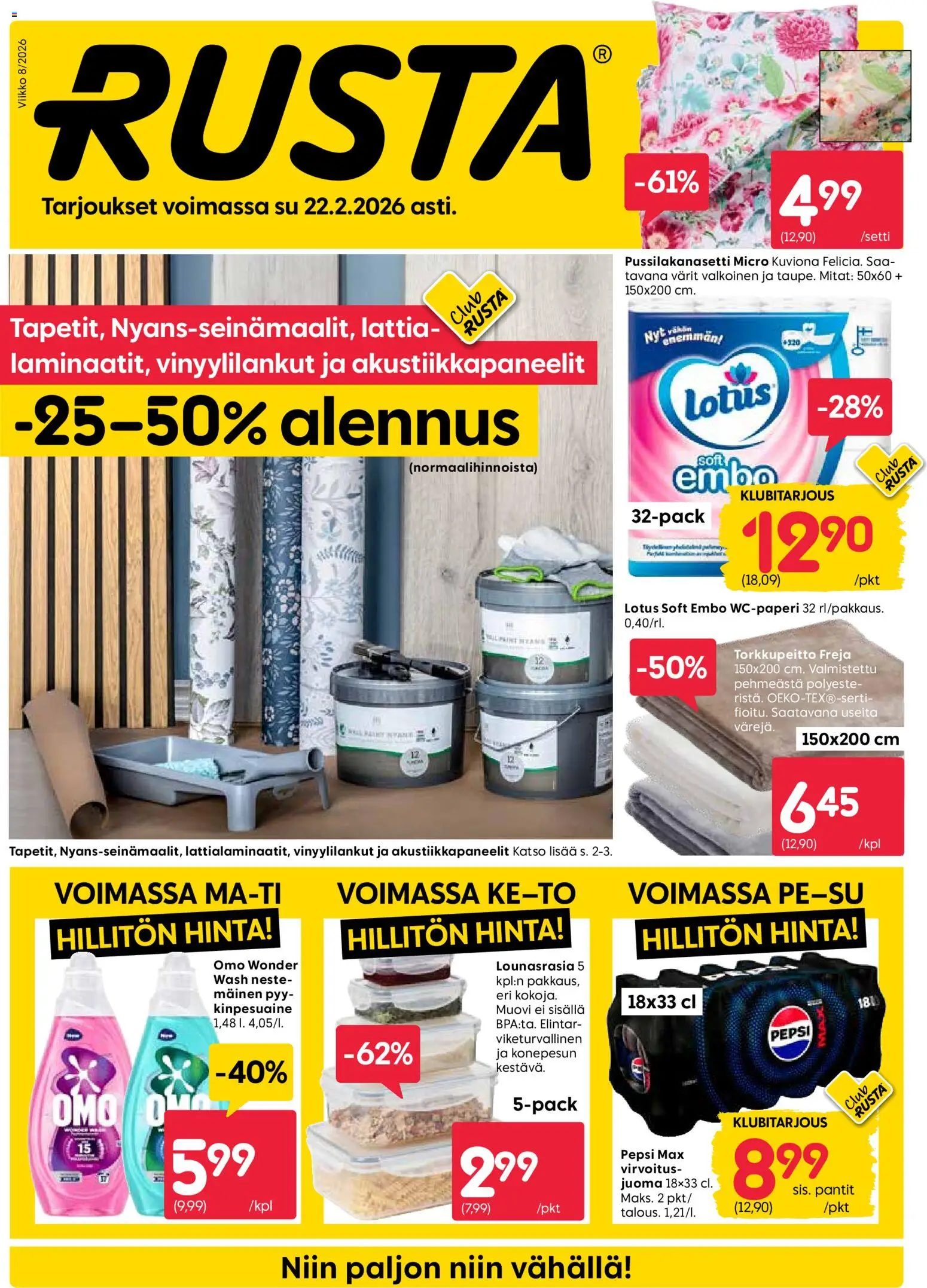 Rusta tarjoukset - sivu 1- voimassa alkaen 16/02/2026