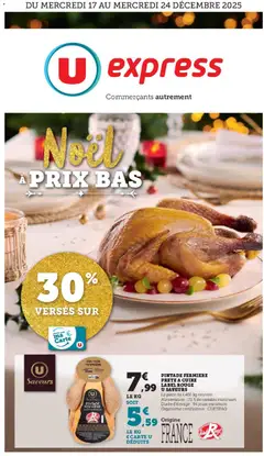Aperçu U Express - Les prix bas de Noël valable à partir du 17/12/2025
