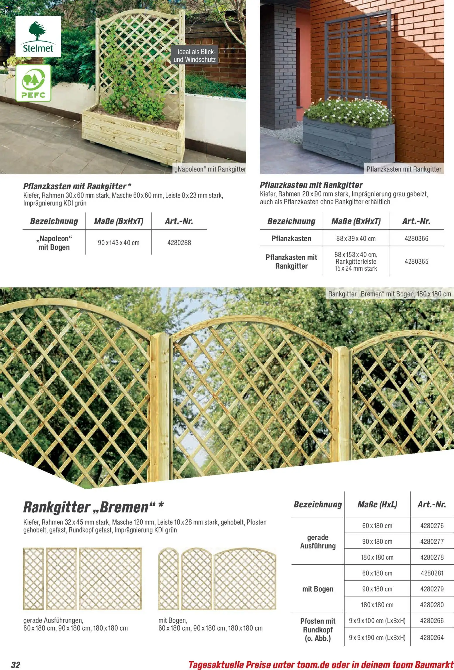 Toom Baumarkt Zäune & Sichtschutz 2026 - Seite 32 - gültig ab 20.02.2026