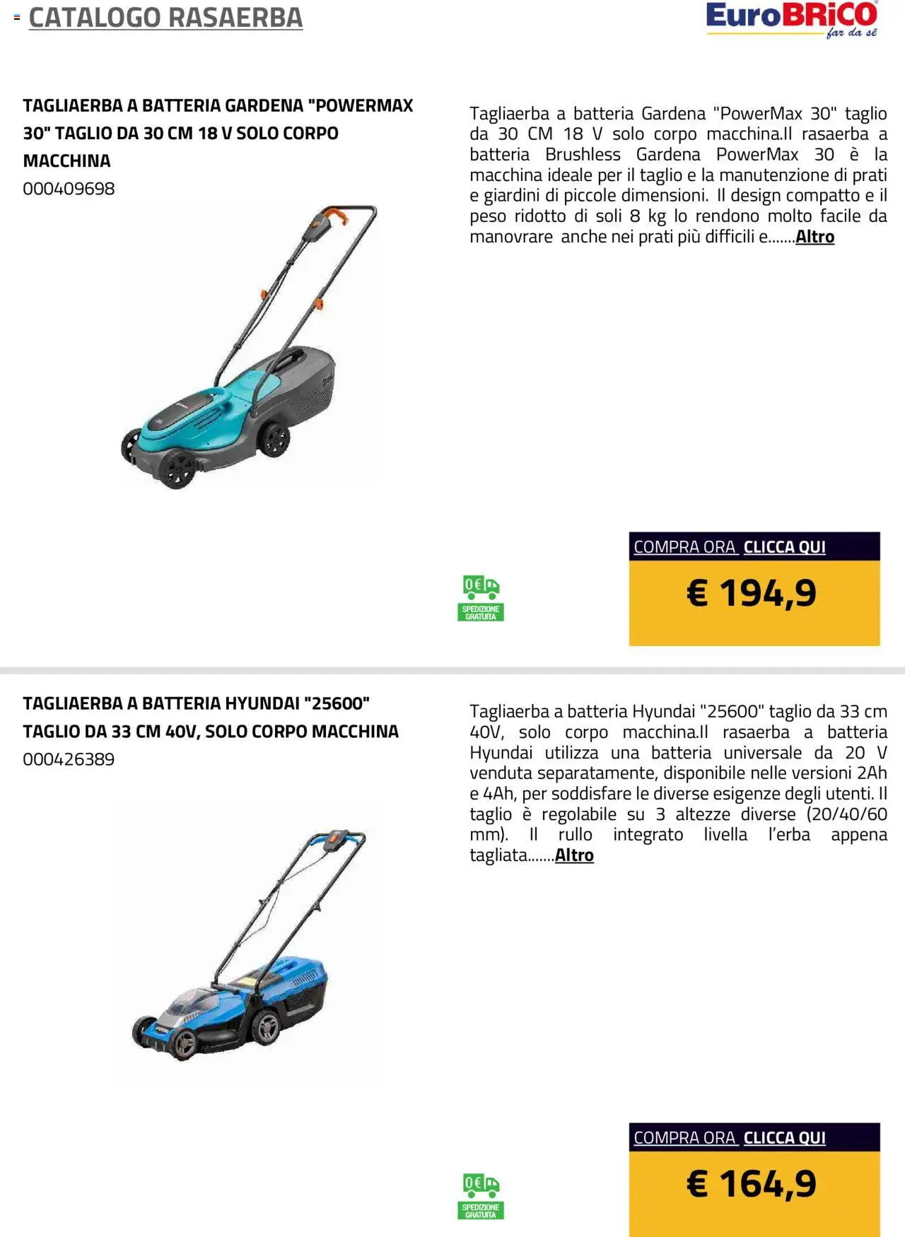 Eurobrico Rasaerba catalogo - pagina 35 - valido dal 23/07/2025