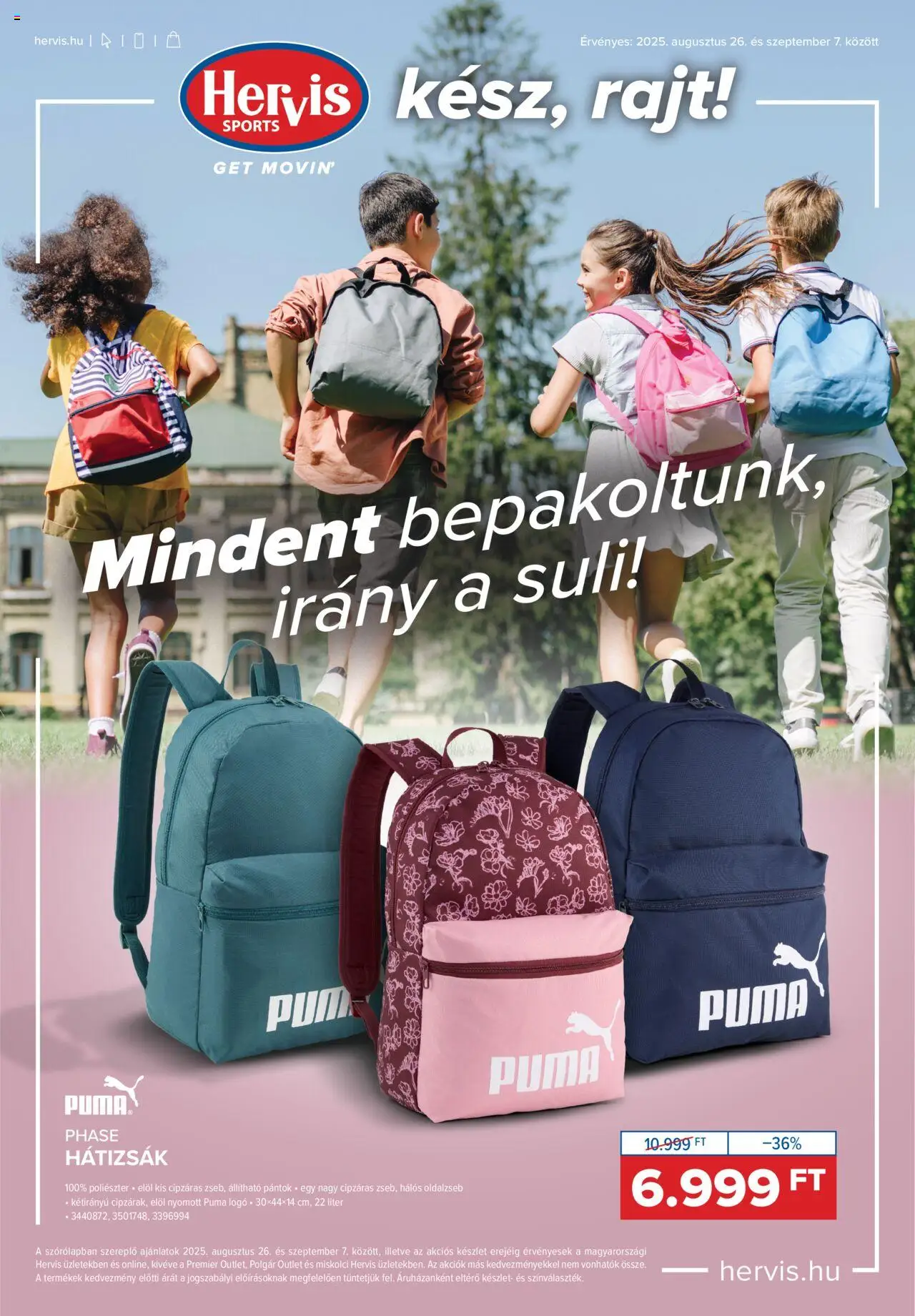 Hervis Sports Akciós újság - 1oldal - érvényes 2025.08.26.-tól