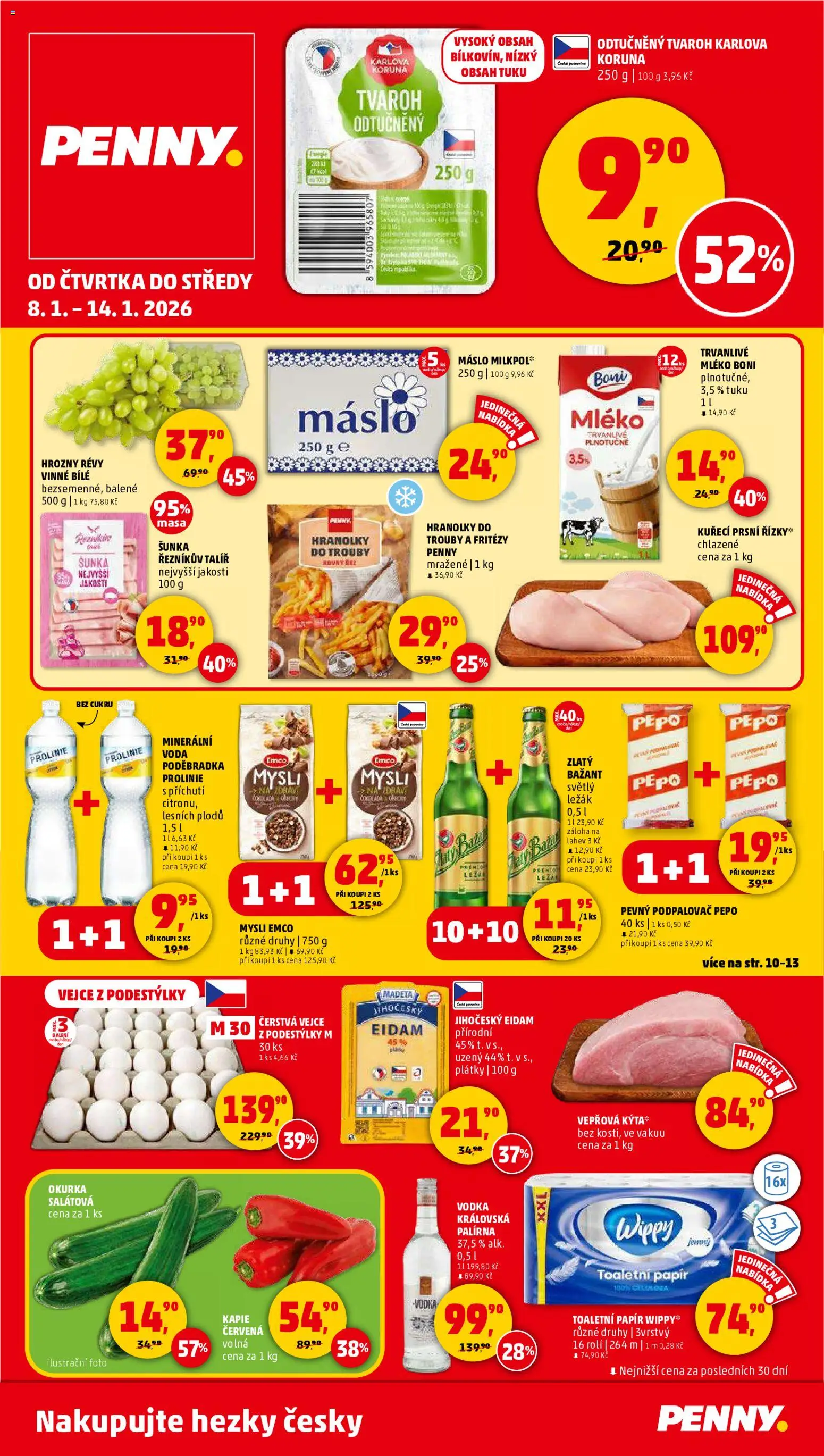 Penny Market leták - Čtvrtečník - strana 1- platný od 08.01.2026