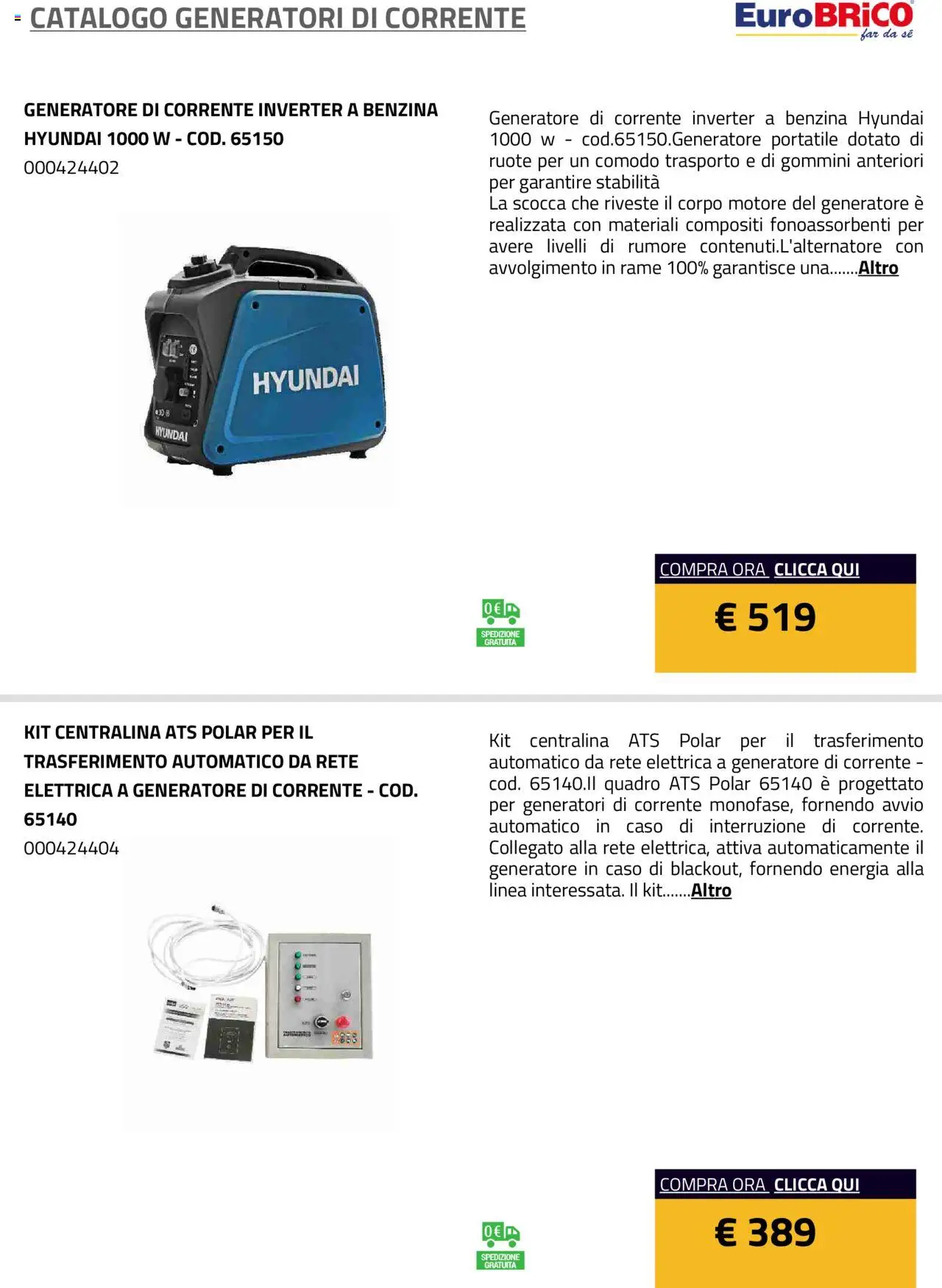 Eurobrico Generatori catalogo - pagina 22 - valido dal 23/07/2025