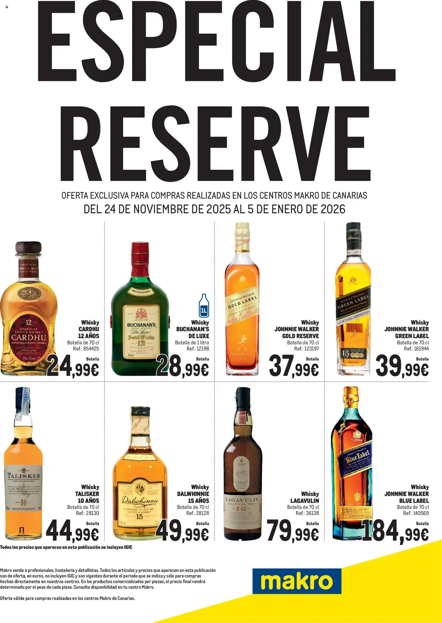 Makro - Hoja Especial Destilados Canarias - Página de 1 - Válido desde 24/11/2025