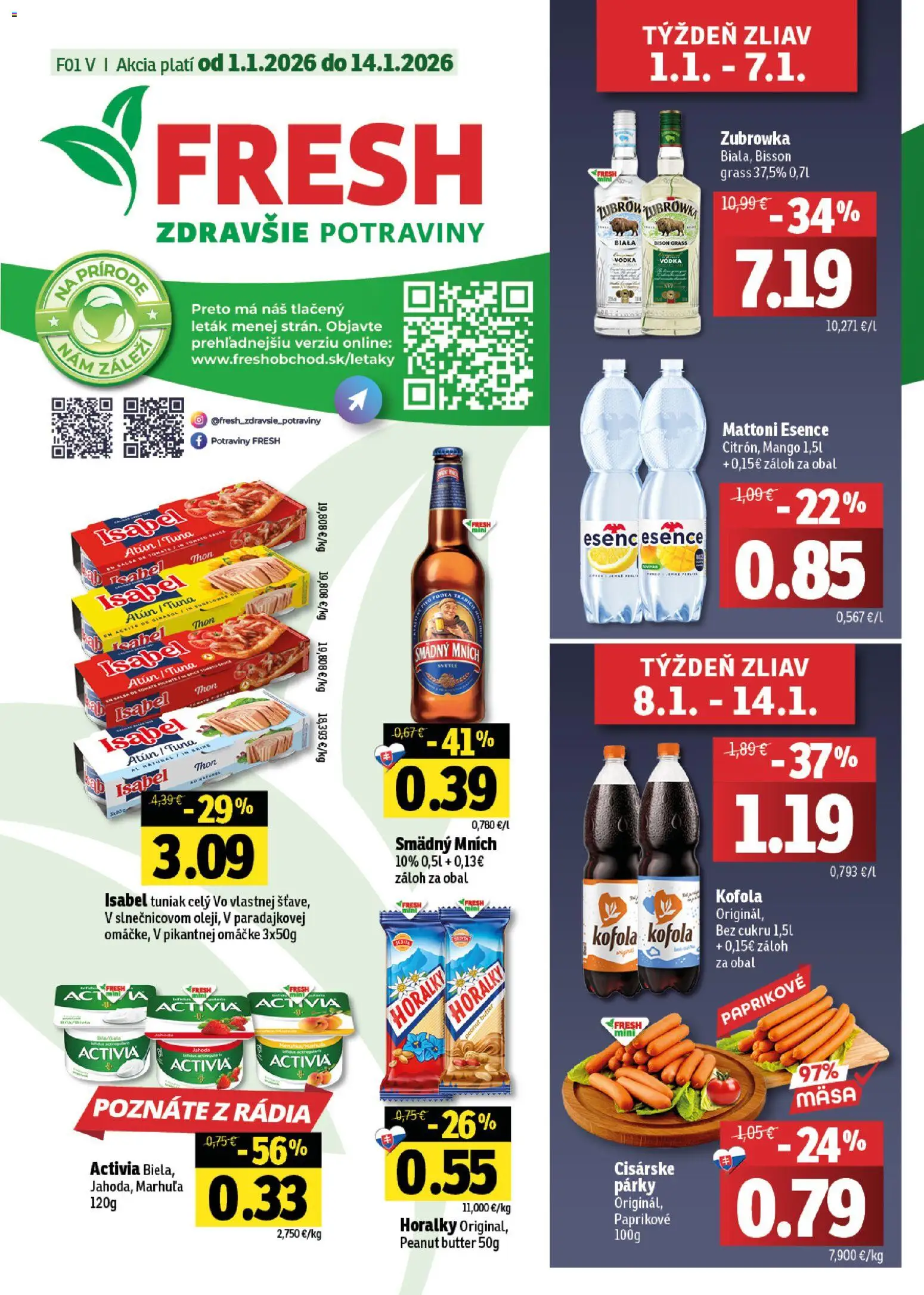 Fresh Východné Slovensko - strana 1- platný od 01.01.2026