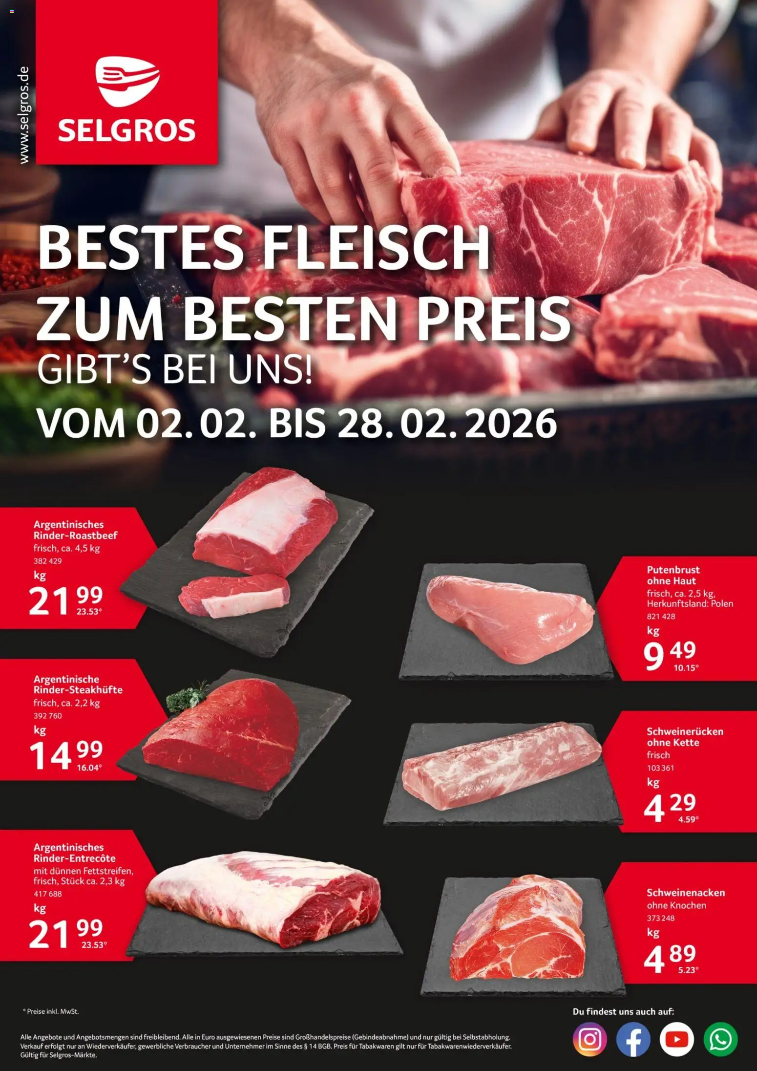 Selgros  Bestes Fleisch - Seite 1 - gültig ab 02.02.2026