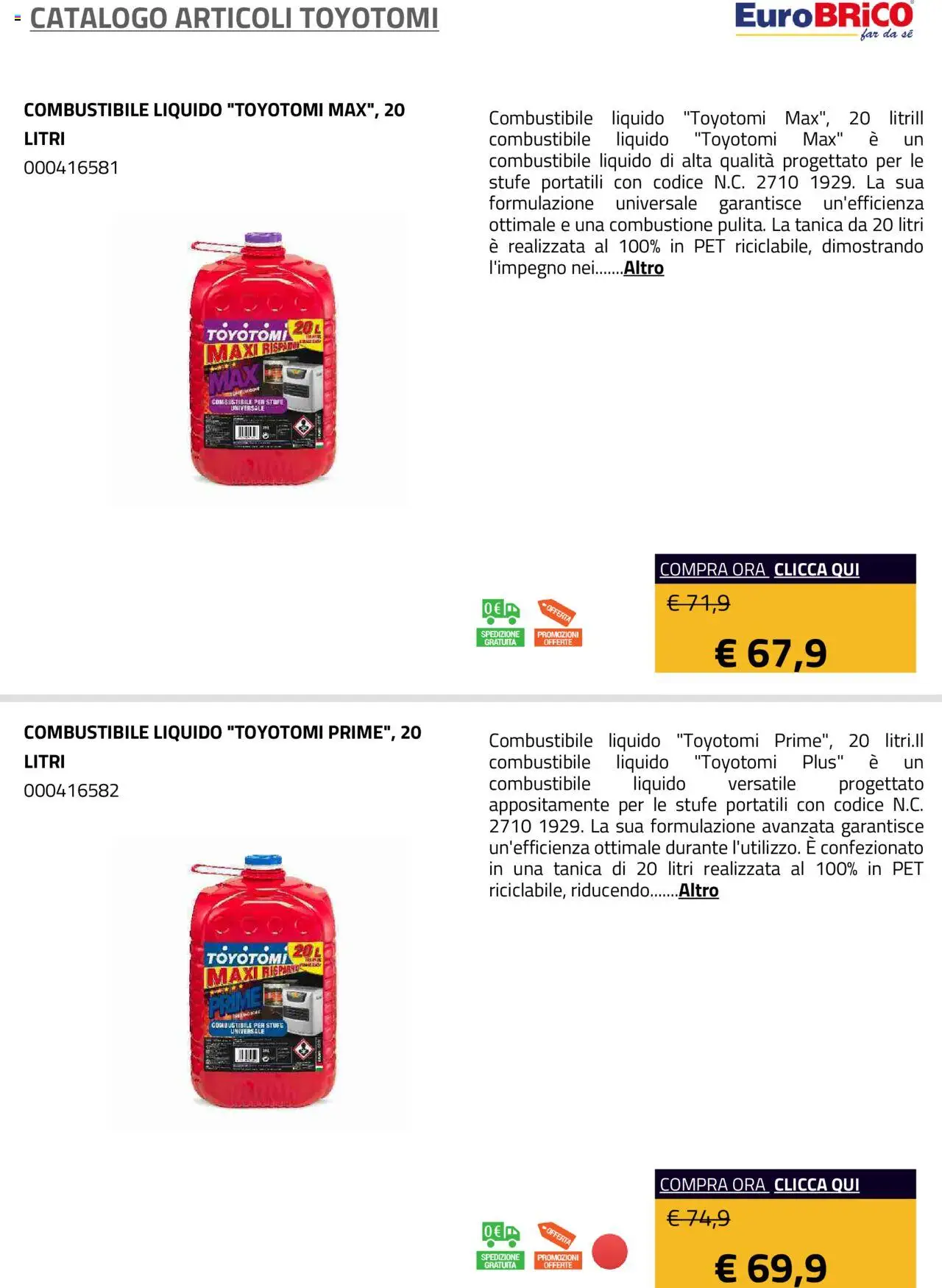 Eurobrico Articoli Toyotomi catalogo - pagina 8 - valido dal 23/07/2025