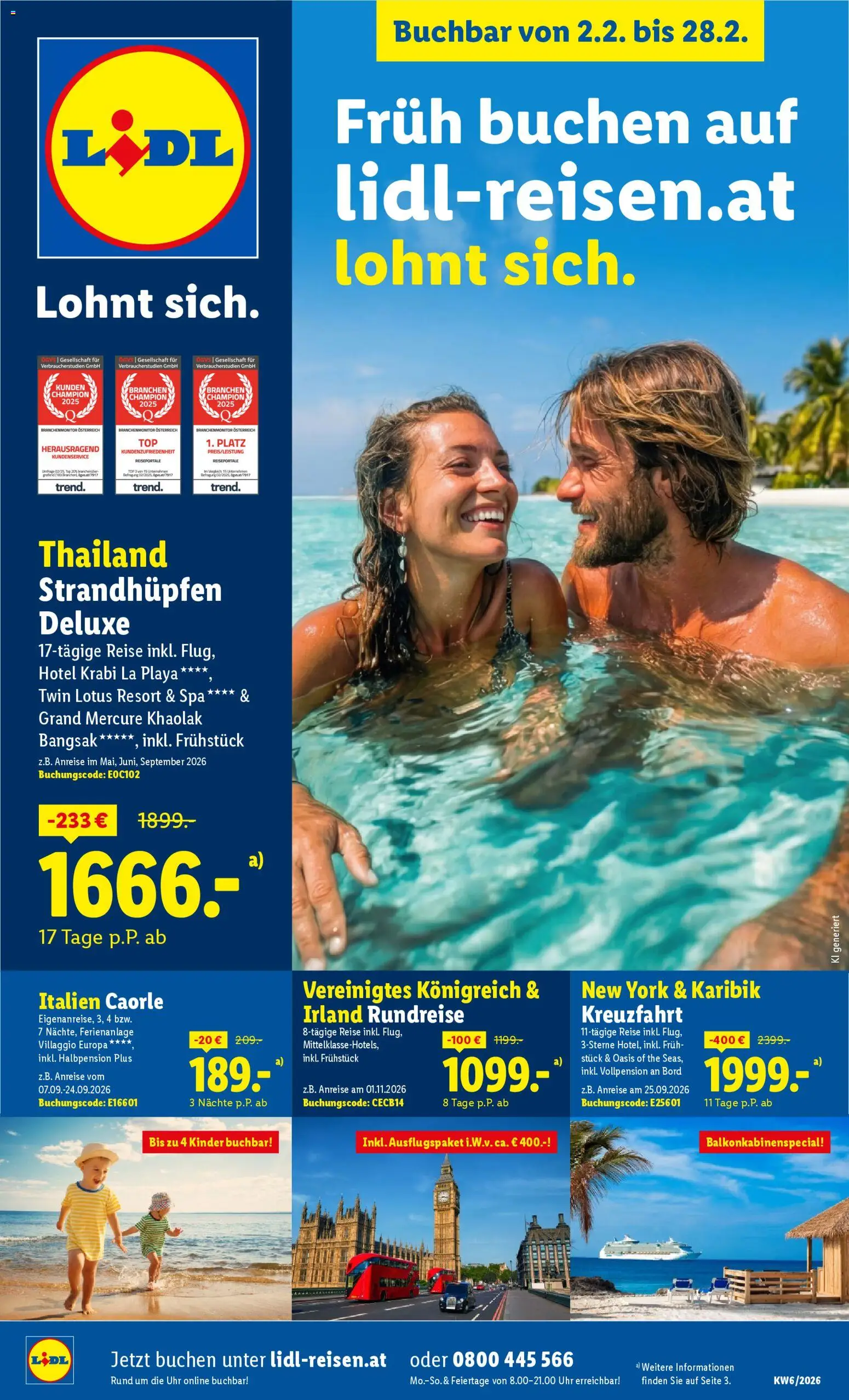 Lidl Frühbucher-Highlights - Seite 1- gültig ab 02.02.2026