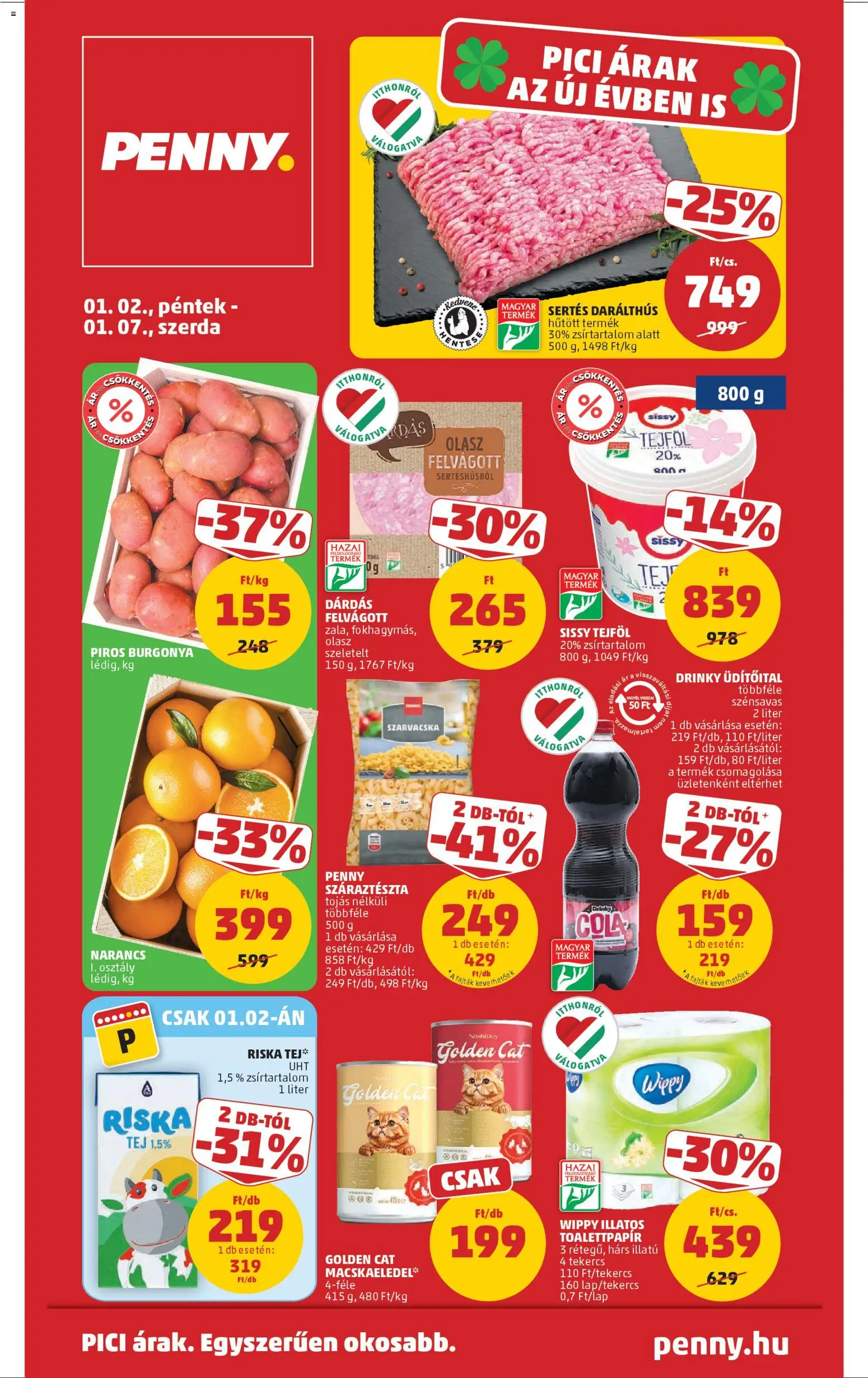 PENNY Akciós újság - 1oldal - érvényes 2026.01.02.-tól