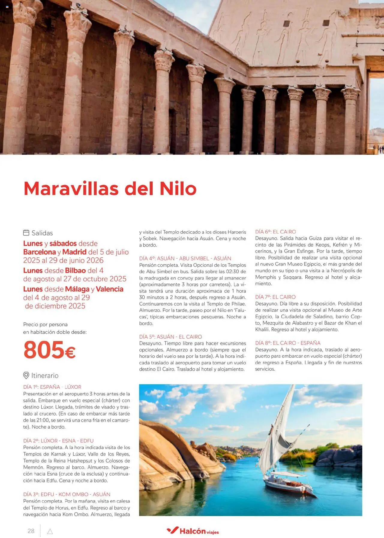 Halcón Viajes Egipto - Página de 28 - Válido desde 01/07/2025