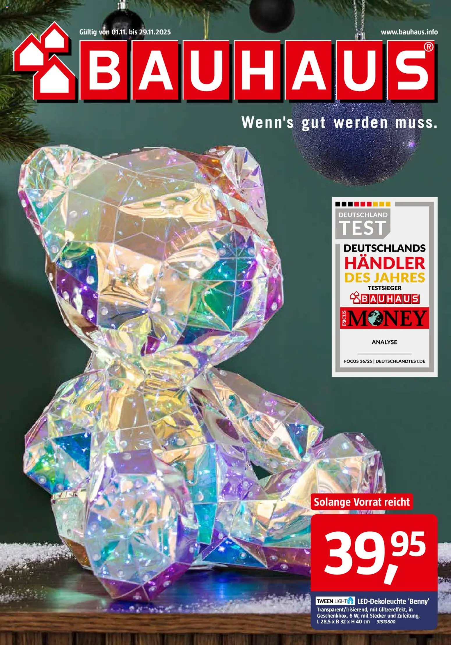 Bauhaus Prospekt 	 - Seite 1 - gültig ab 01.11.2025