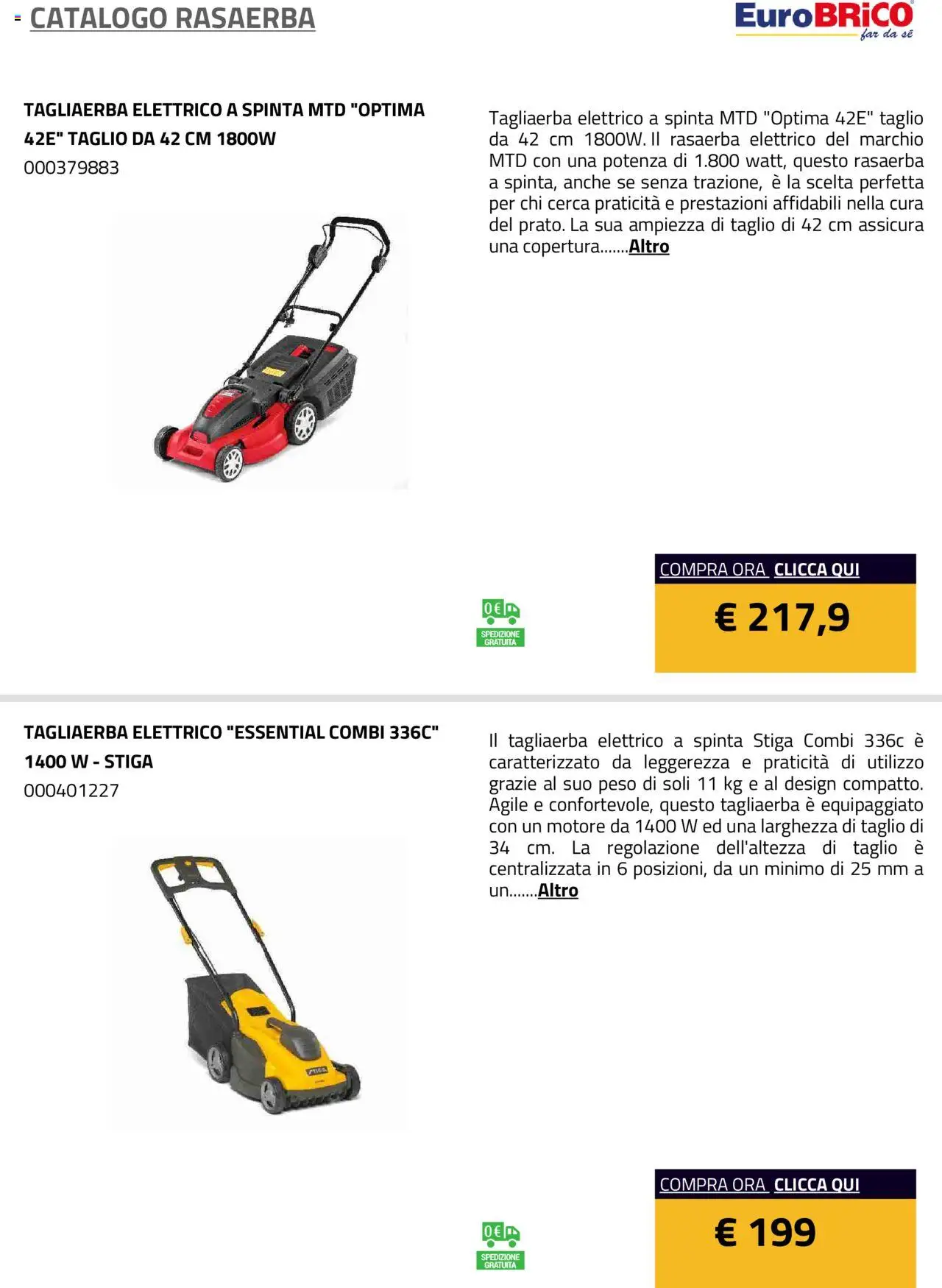 Eurobrico Rasaerba catalogo - pagina 38 - valido dal 23/07/2025