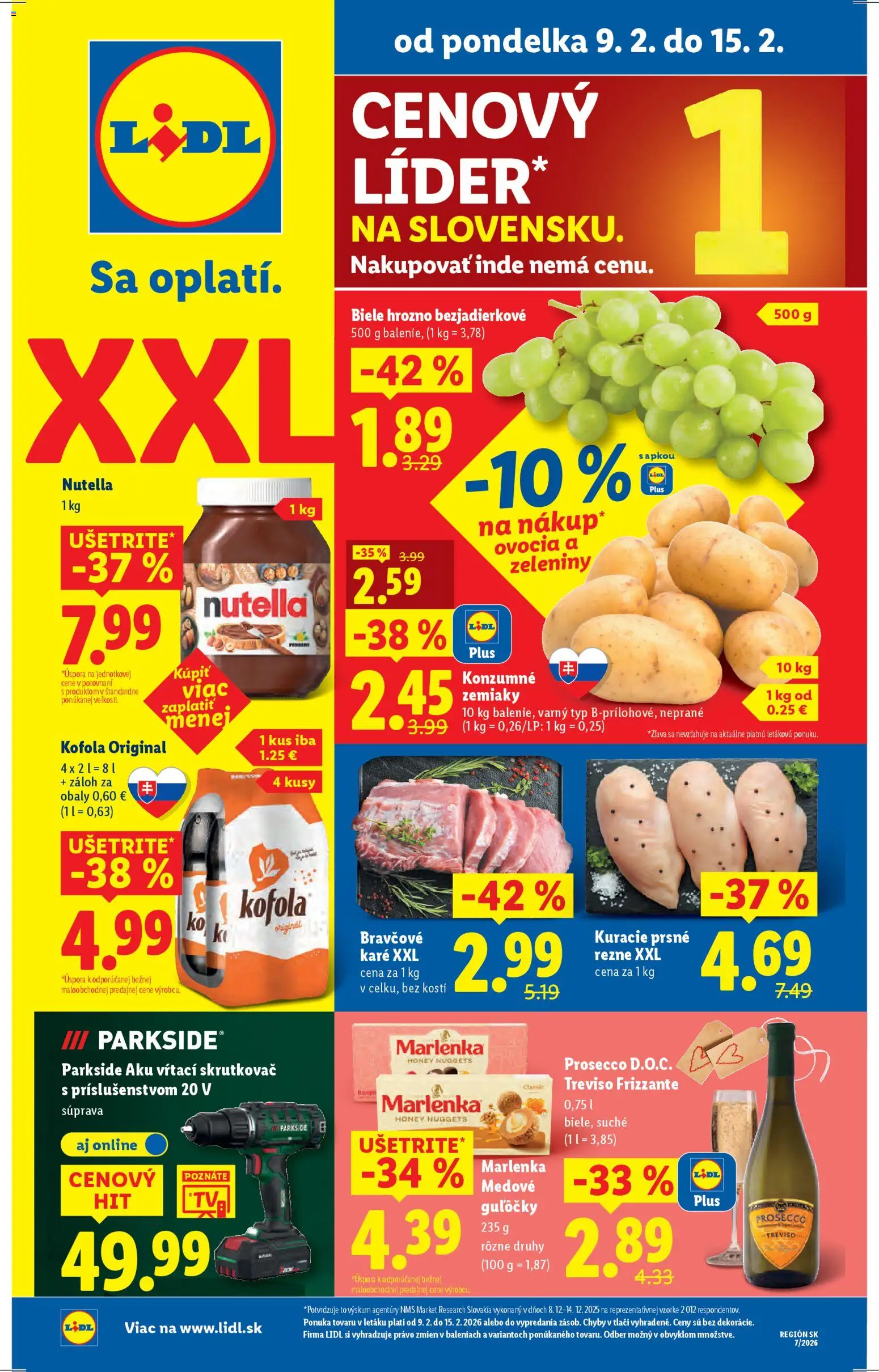 Lidl leták - strana 1- platný od 09.02.2026