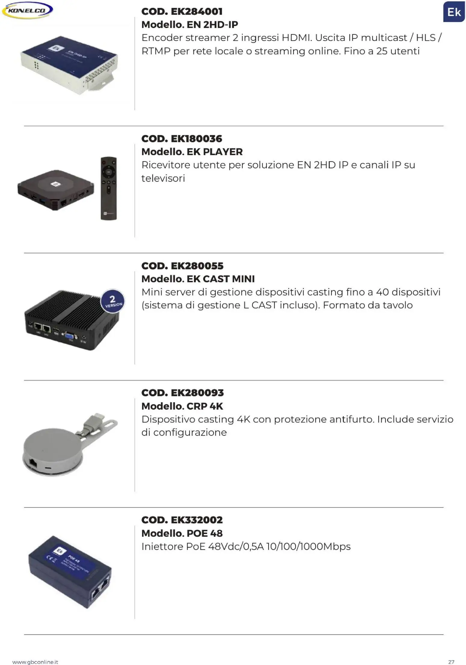 GBC Catalistino EK Konelco catalogo - pagina 27 - valido dal 09/12/2025