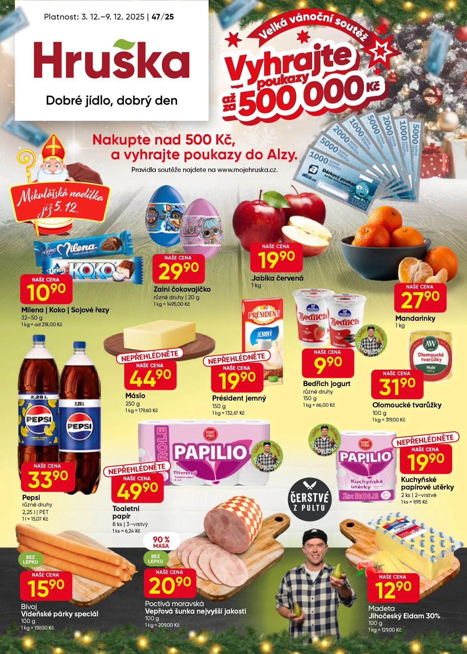 Hruška leták - strana 1- platný od 03.12.2025