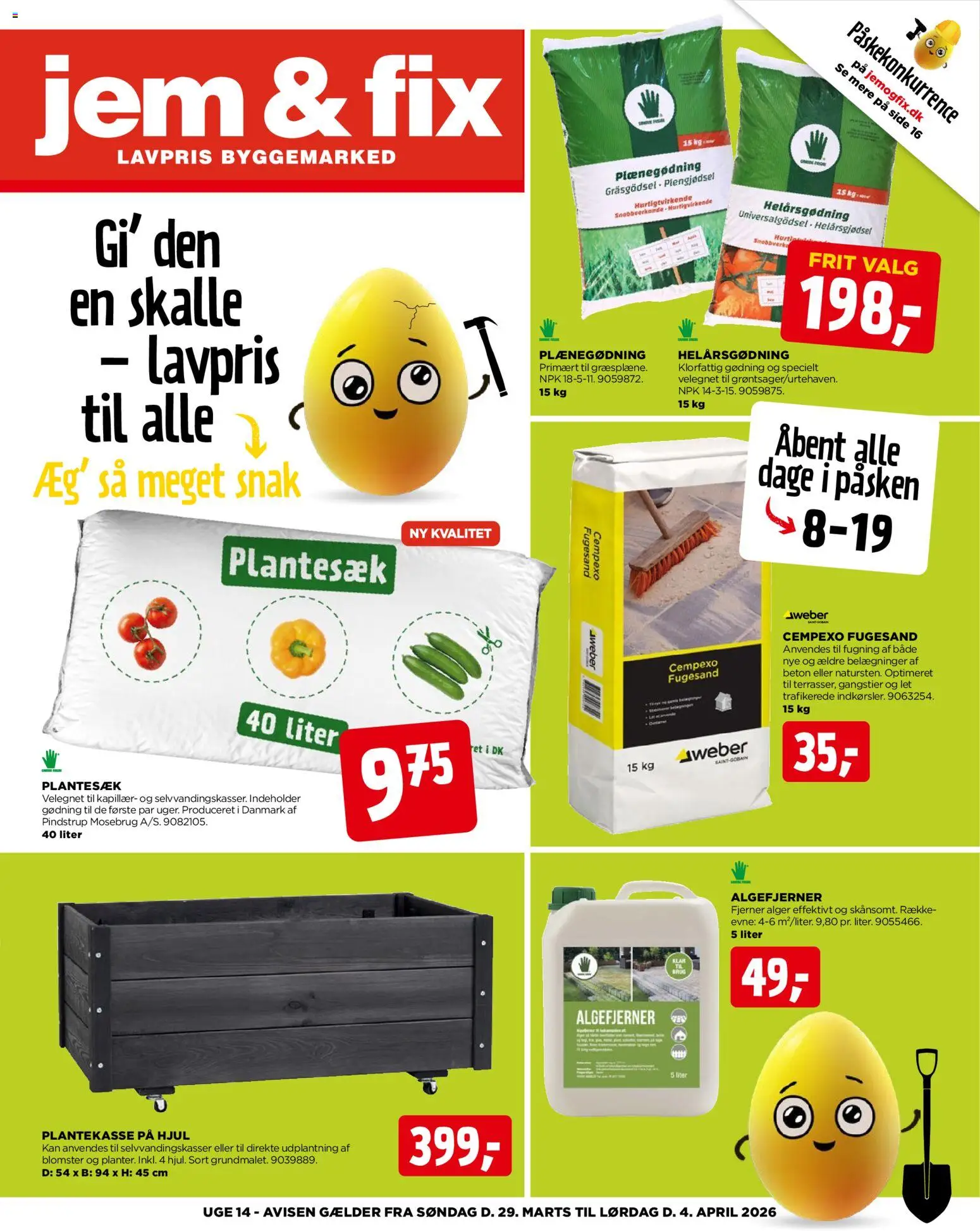 Jem & fix - Tilbudsavis uge 14 - side 1- gyldig fra 29/03/2026