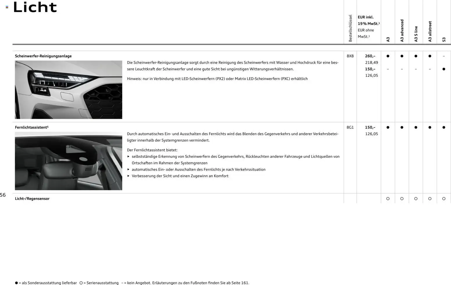 Audi A3 - Seite 56 - gültig ab 28.10.2025