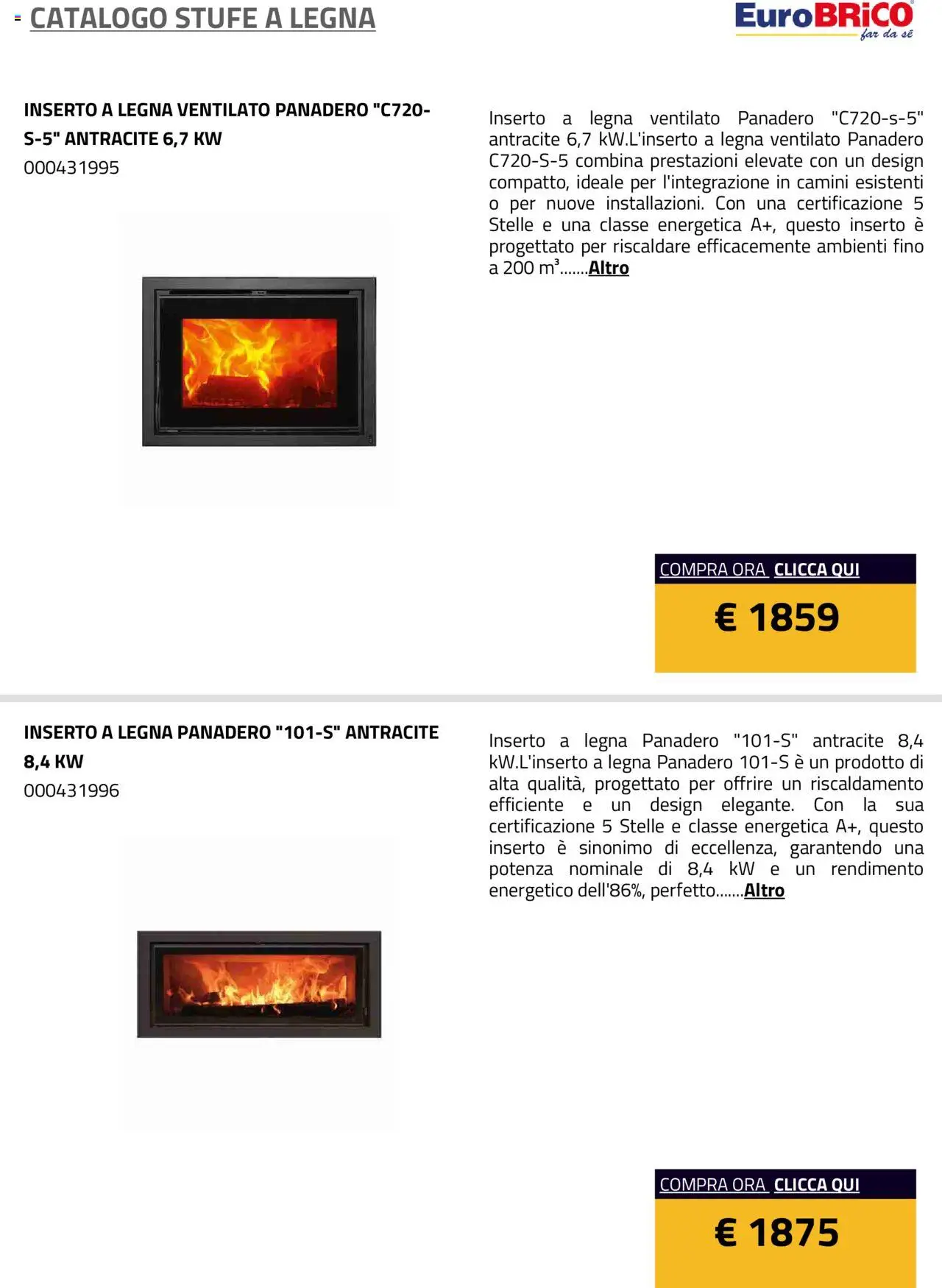 Eurobrico Stufe a Legna catalogo - pagina 35 - valido dal 23/07/2025