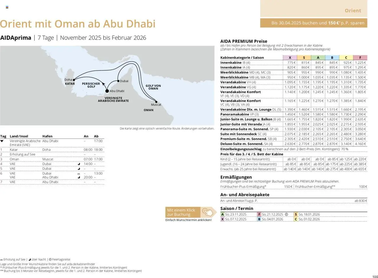 Aida Prospekt Winter 2025/26 - Seite 100 - gültig ab 01.10.2025