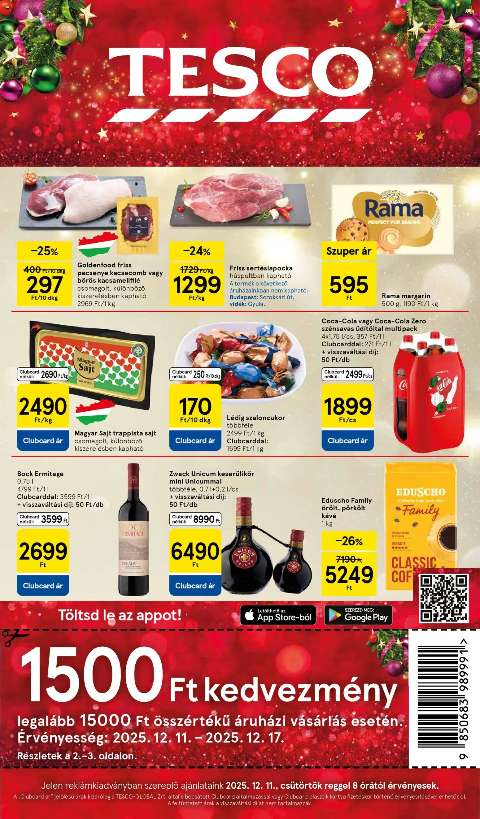 Tesco Hipermarket - Akciós újság  - 1oldal - érvényes 2025.12.11.-tól