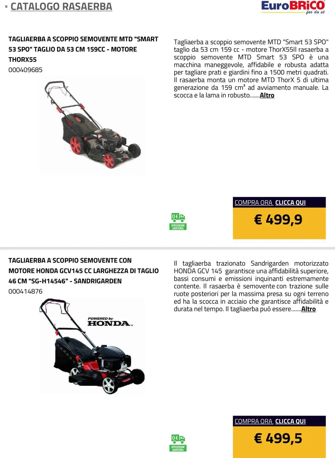 Eurobrico Rasaerba catalogo - pagina 8 - valido dal 23/07/2025