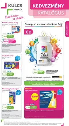 Előnézet Kulcs Patika Akciós újság érvényes 2026.01.01.-tól
