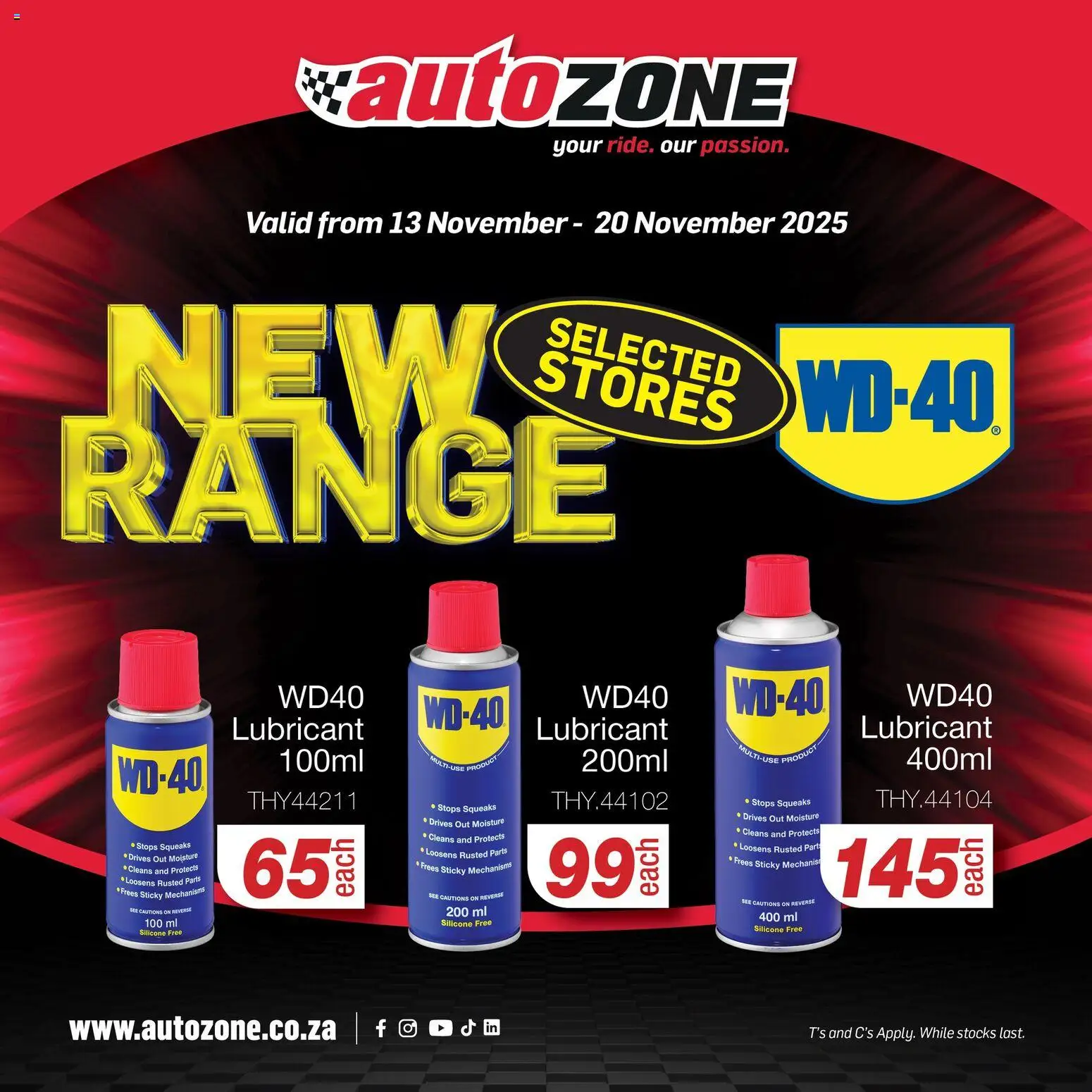 AutoZone New WD-40 range - page 1- valid from 13/11/2025