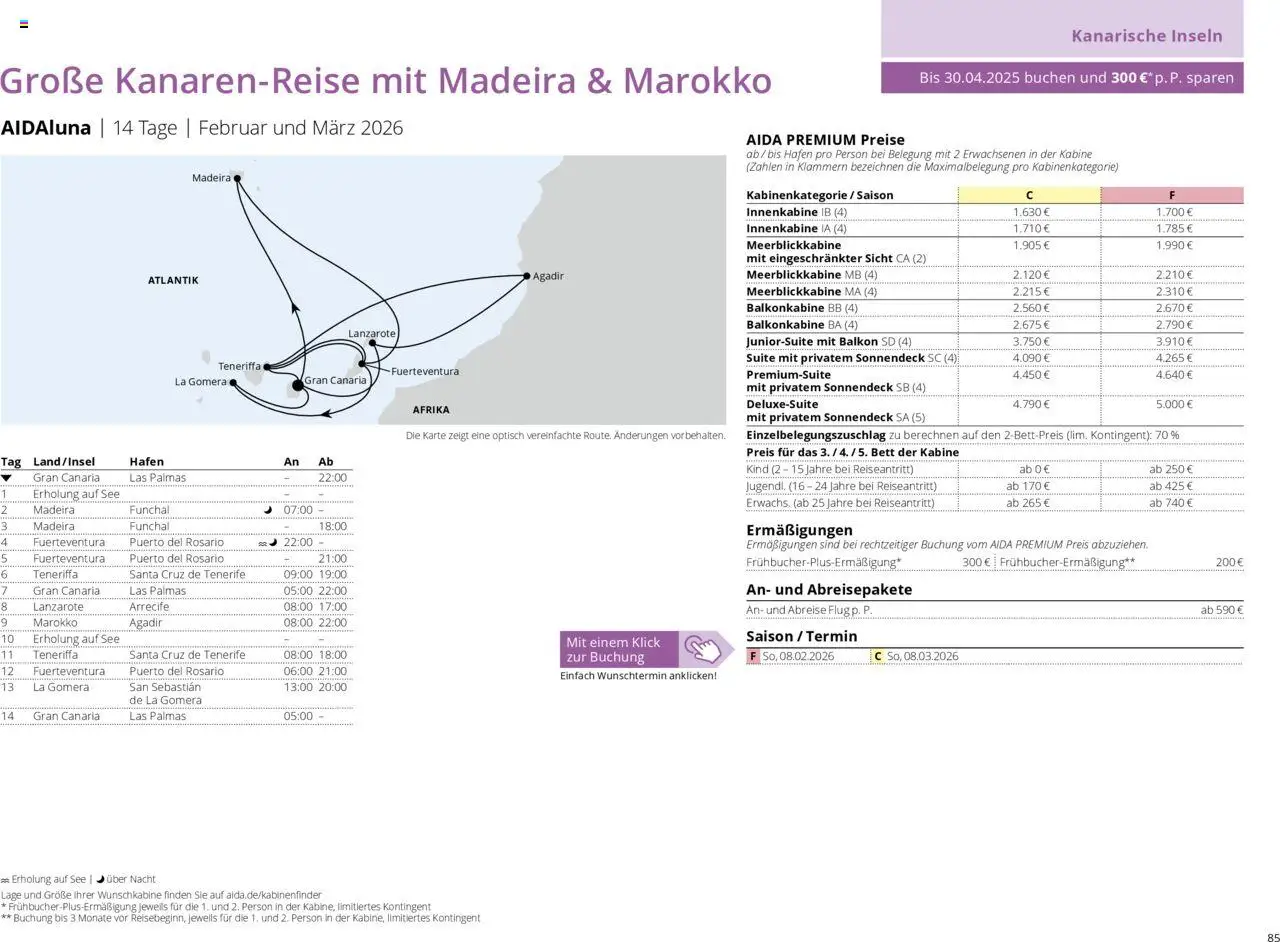 Aida Prospekt Winter 2025/26 - Seite 85 - gültig ab 01.10.2025